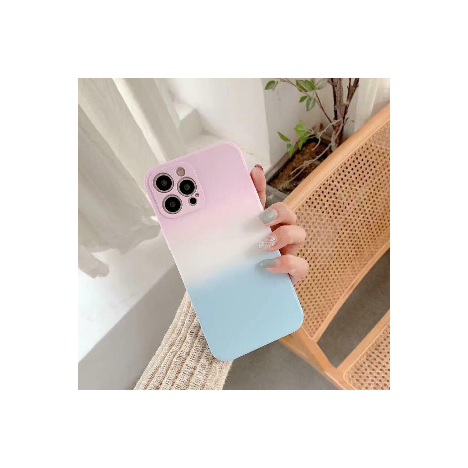 For Apple iPhone 11 Pro max Purple + Aqua Smart Shockproof Liquid Silicone Full Camera Protective Cover Case