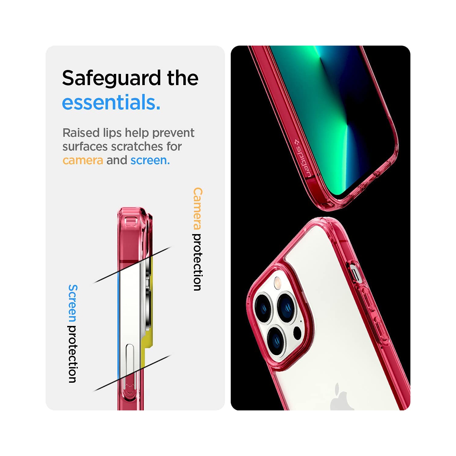 For Apple iPhone 7 Red Smart Shockproof Luxury Stream Electro Plating Elegant Cover Case - Red