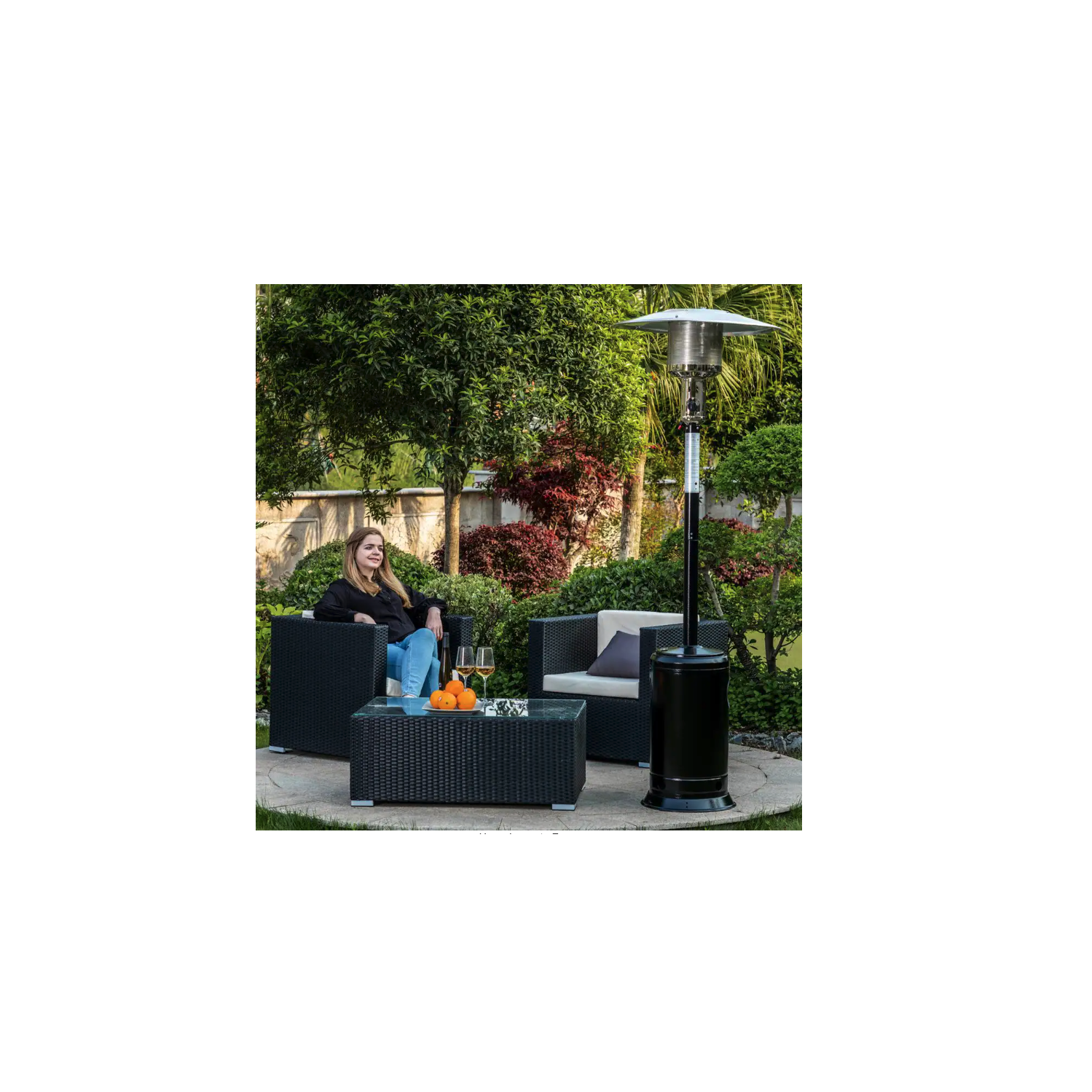 Legacy Heating 47,000 BTU Hammered Propane Outdoor Patio Heater - CAPH-7-S