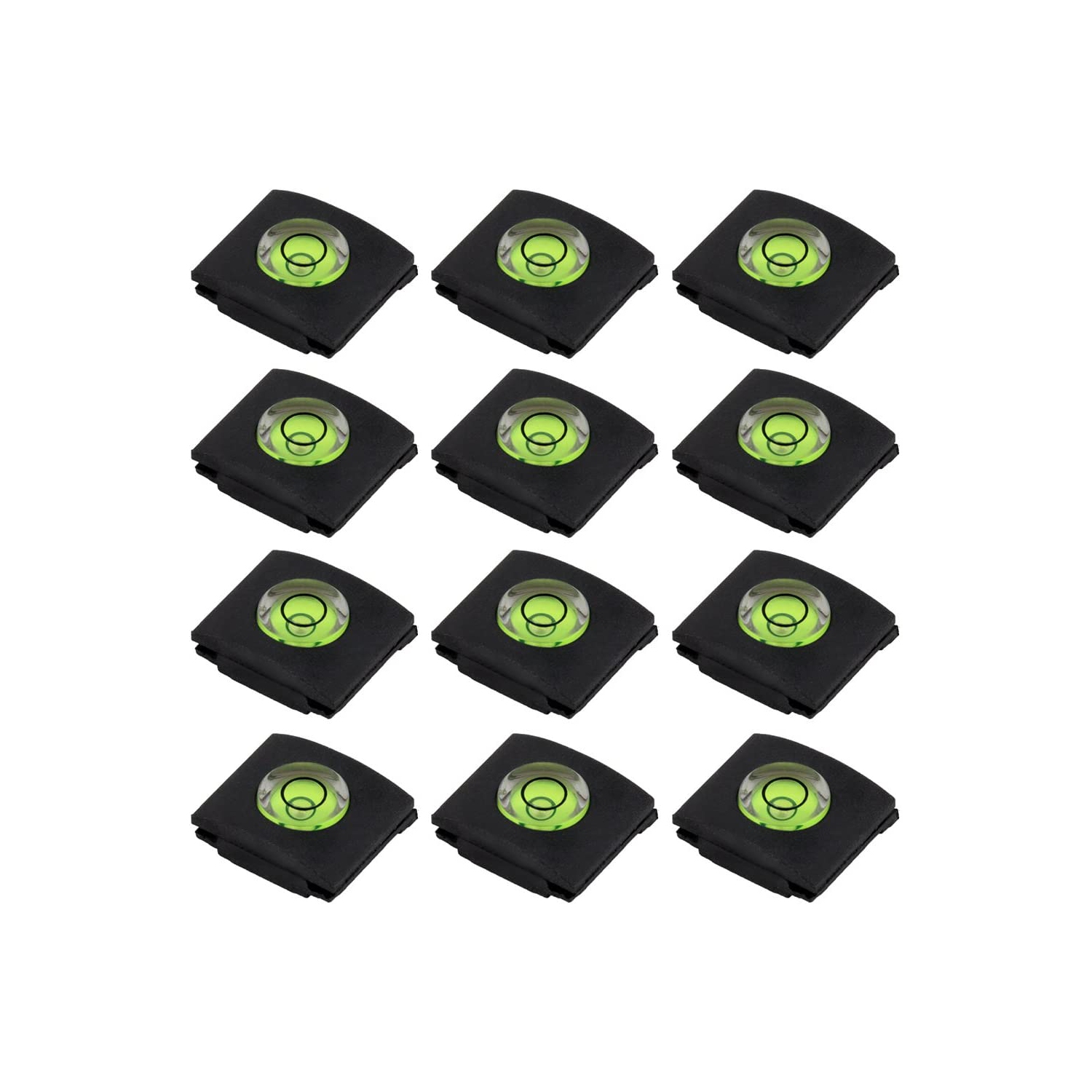 Set of 12 Hot Shoe Covers, Camera Flashlight Hotshoe Cover of Bubble Spirit Level for Canon Nikon Panasonic Fujifilm Olympus Sigma PENTAX DSLR SLR