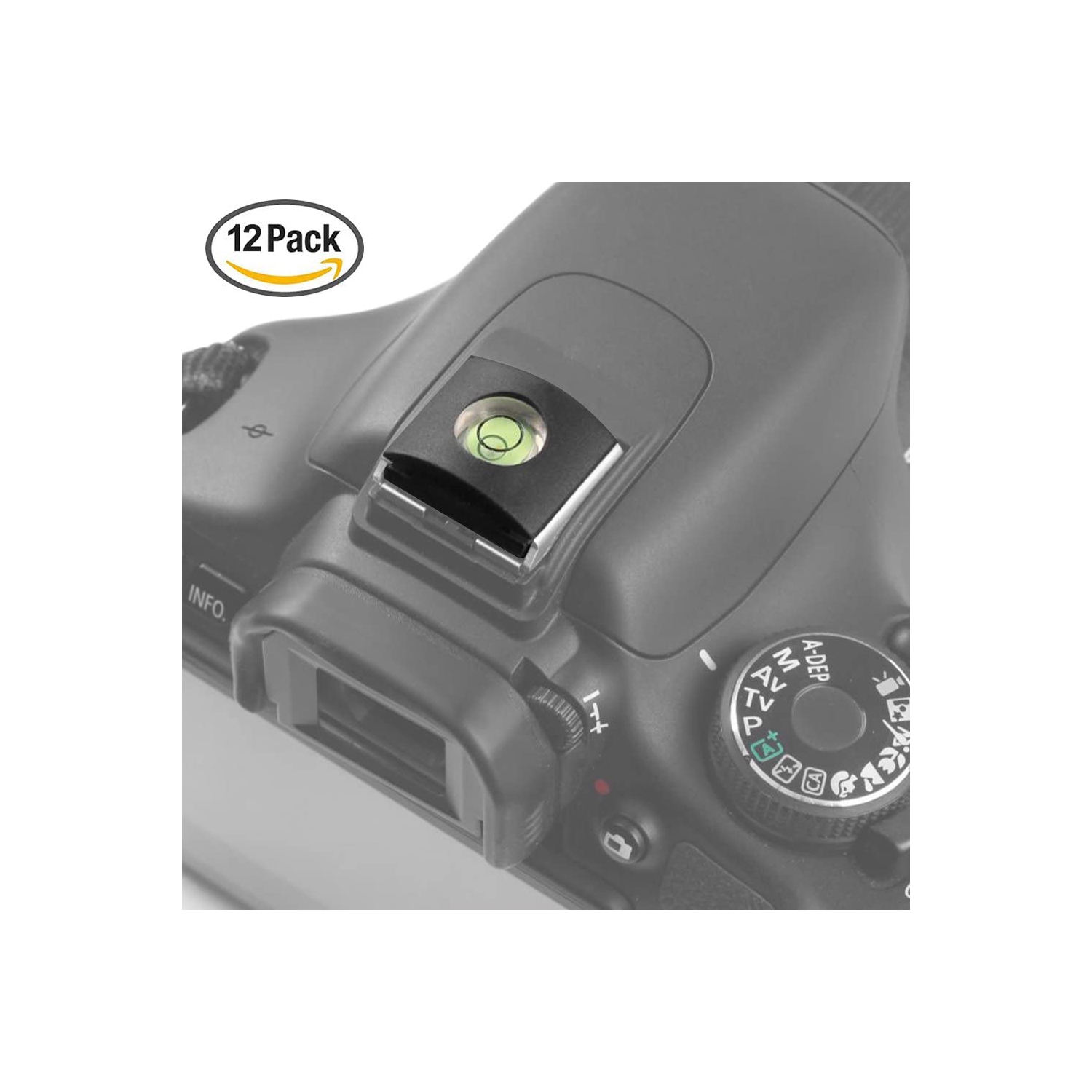 Set of 12 Hot Shoe Covers, Camera Flashlight Hotshoe Cover of Bubble Spirit Level for Canon Nikon Panasonic Fujifilm Olympus Sigma PENTAX DSLR SLR