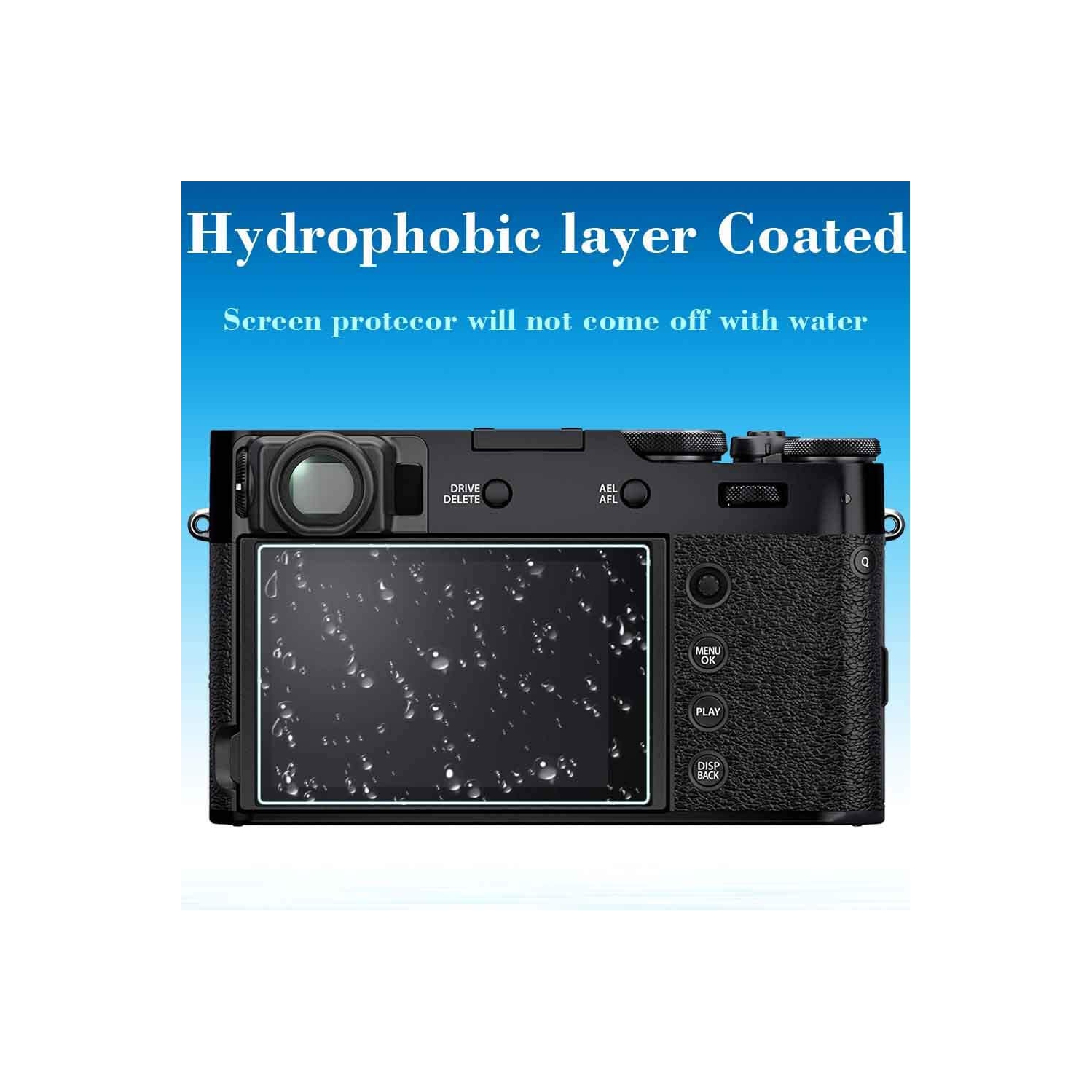 X100V Screen Protector for Fujifilm X100V Fuji Film Digital Camera [3Pack] with Hot Shoe Cover, 0.3mm 9H Hardness Tempered Glass Cover Anti-Scrach