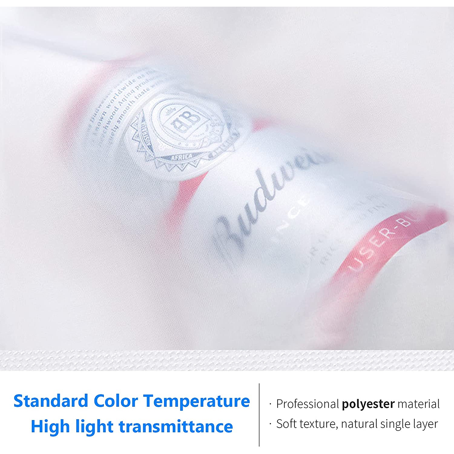 2 Yard x 60 Inch/1.8M x 1.5M Nylon Silk White Seamless Diffusion Fabric for Photography Softbox,Light Tent and Lighting Light Modifier