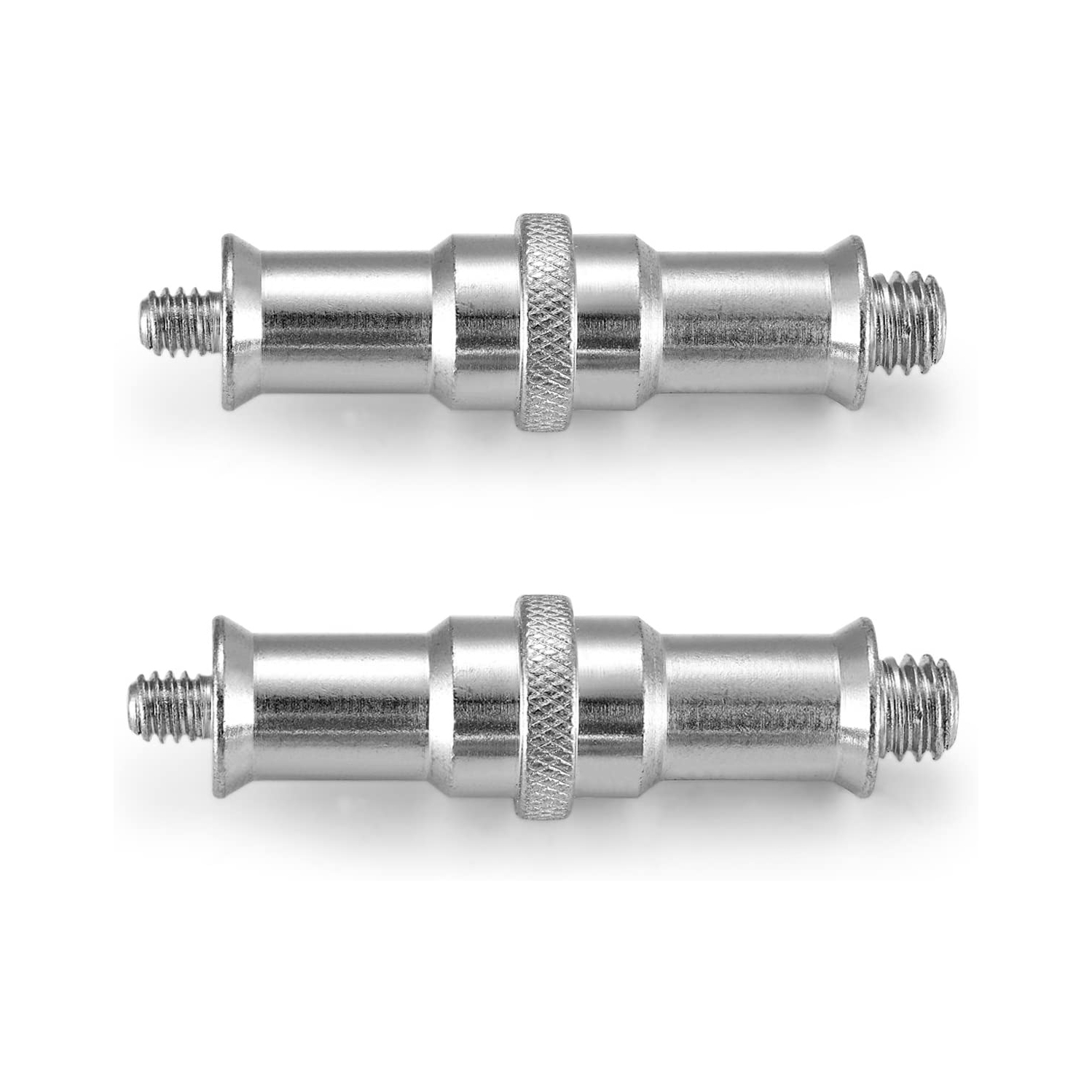 2 Pieces Standard 1/4 to 3/8 inch Metal Male Convertor Threaded Screw Adapter Spigot Stud for Studio Light Stand, Hotshoe/Coldshoe Adapter, Ball