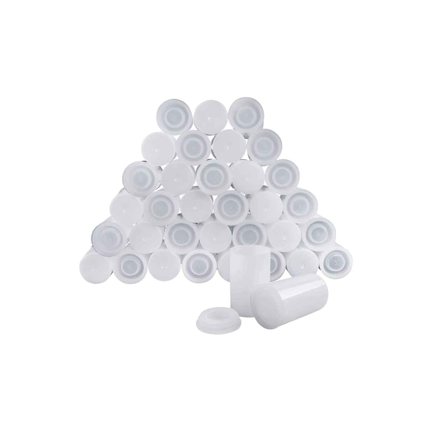35mm Film Canisters with Caps (35 Pack) Plastic White Empty Film Canister Case  Bulk with Lids Storage Reel Containers for Storing Film, Small Accessories,  Beads