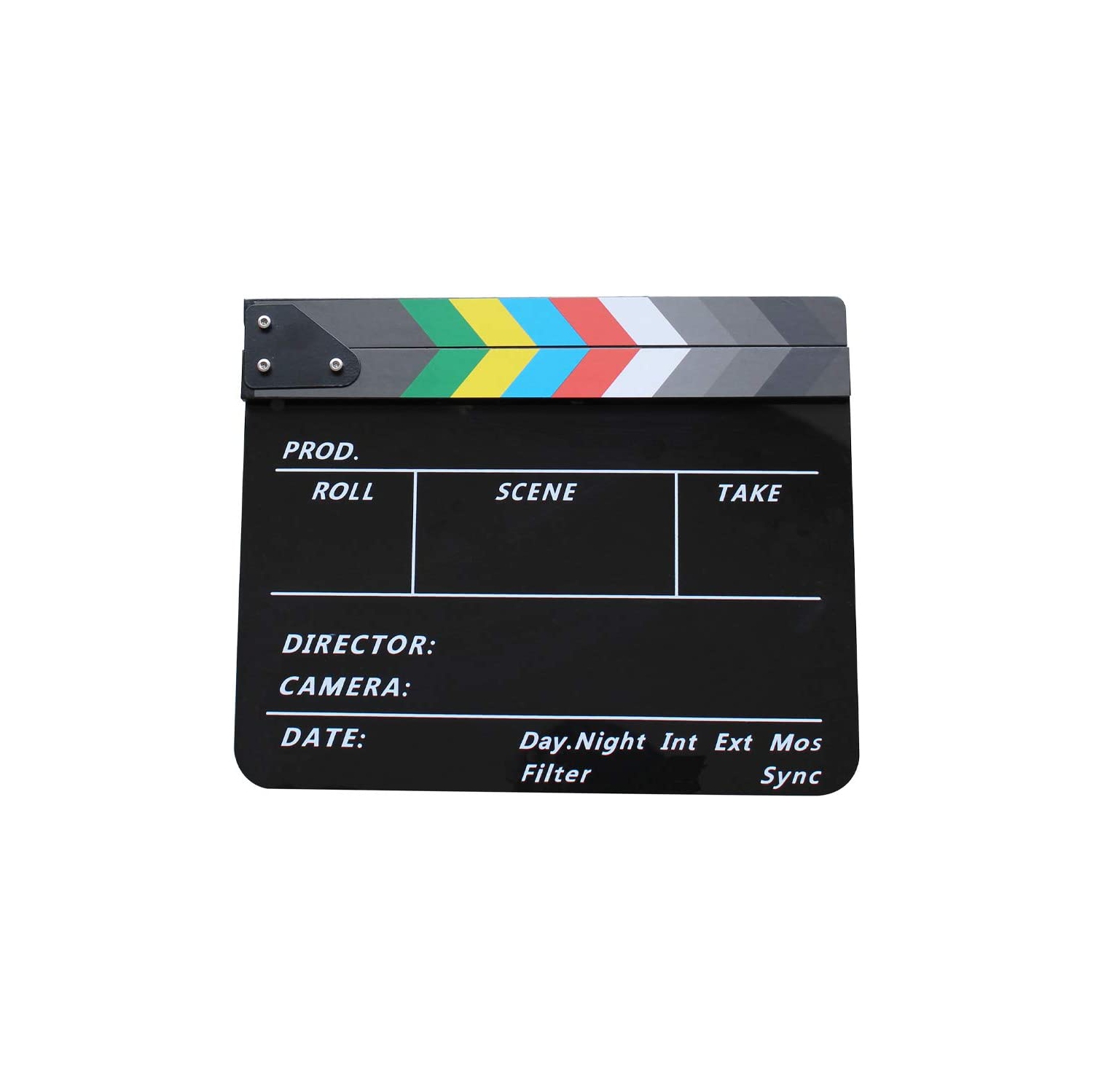 Movie Directors Clapboard, Photography Studio Video TV Acrylic Clapper Board Dry Erase Film Slate Cut Action Scene Clapper with a Magnetic Blackboard