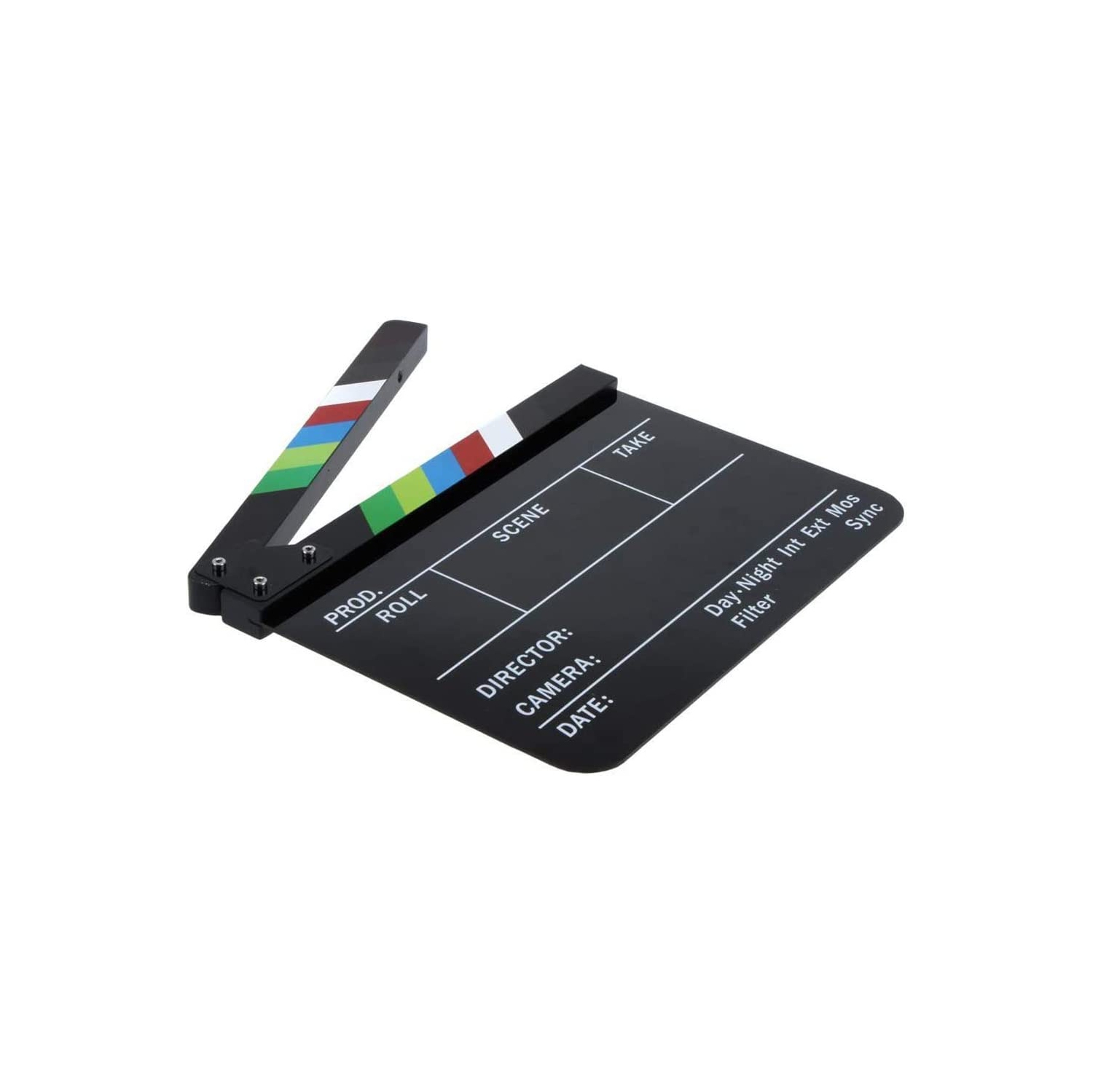 Movie Directors Clapboard, Photography Studio Video TV Acrylic Clapper Board Dry Erase Film Slate Cut Action Scene Clapper with a Magnetic Blackboard