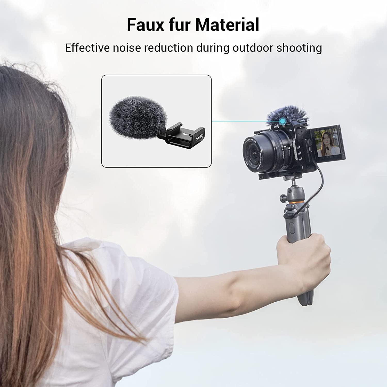 Adaptateur porte-accessoires avec pare-brise pour ZV-E10 et ZV-1-3526 de Sony