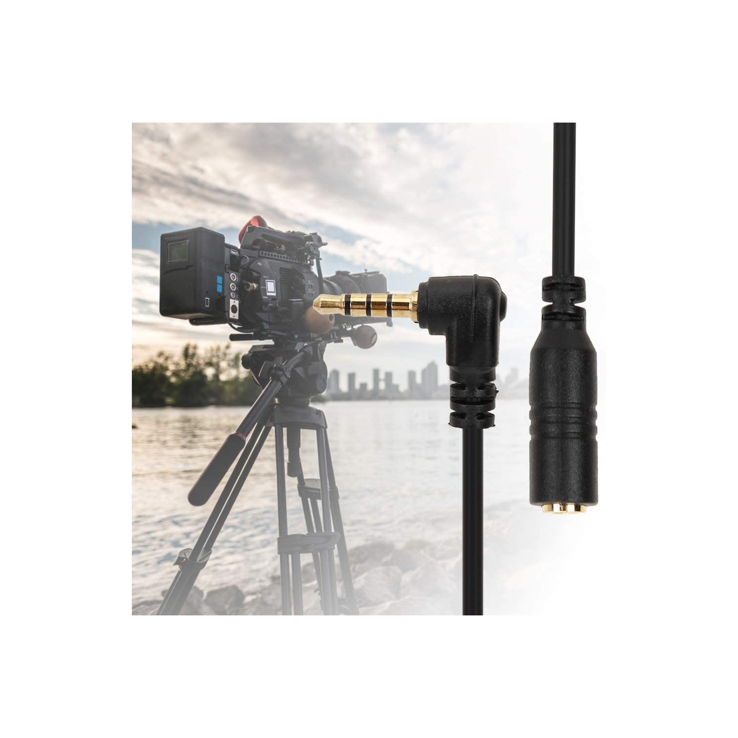 Câble adaptateur micro TRS à 4 TRRS 3 pôles, câble adaptateur 3,5 mm pour écouteurs, câble adaptateur TRS à TRRS vers câble de conversion TRS vers