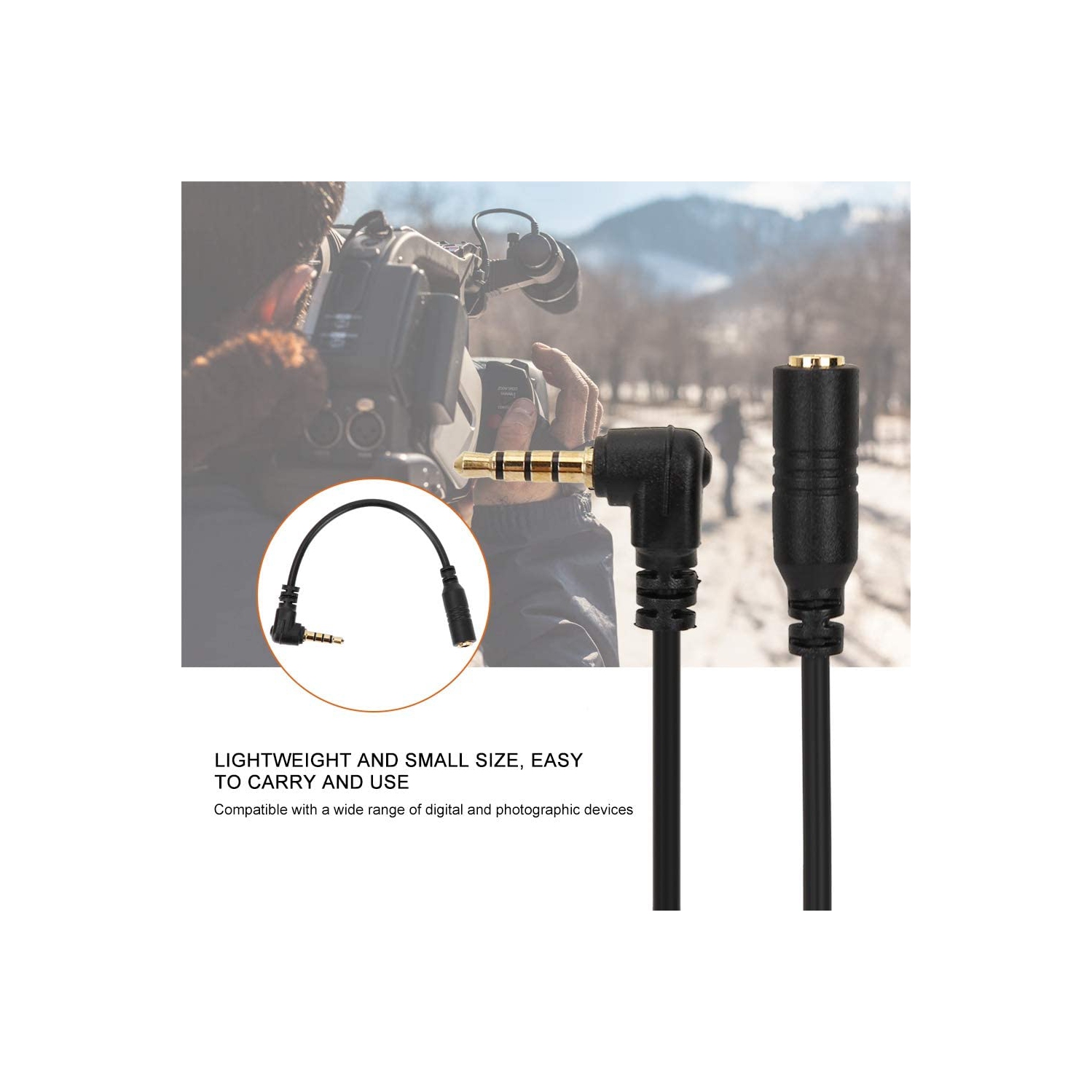 Câble adaptateur micro TRS à 4 TRRS 3 pôles, câble adaptateur 3,5 mm pour écouteurs, câble adaptateur TRS à TRRS vers câble de conversion TRS vers