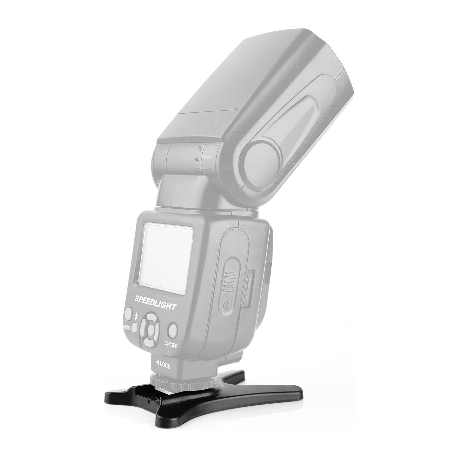 Anwenk Camera Flash Stand Flash Speedlight Hot Shoe Mount Stand with 1/4' Metal Tripod Thread for Flash Speedlight Speedlite, Compatible with Canon