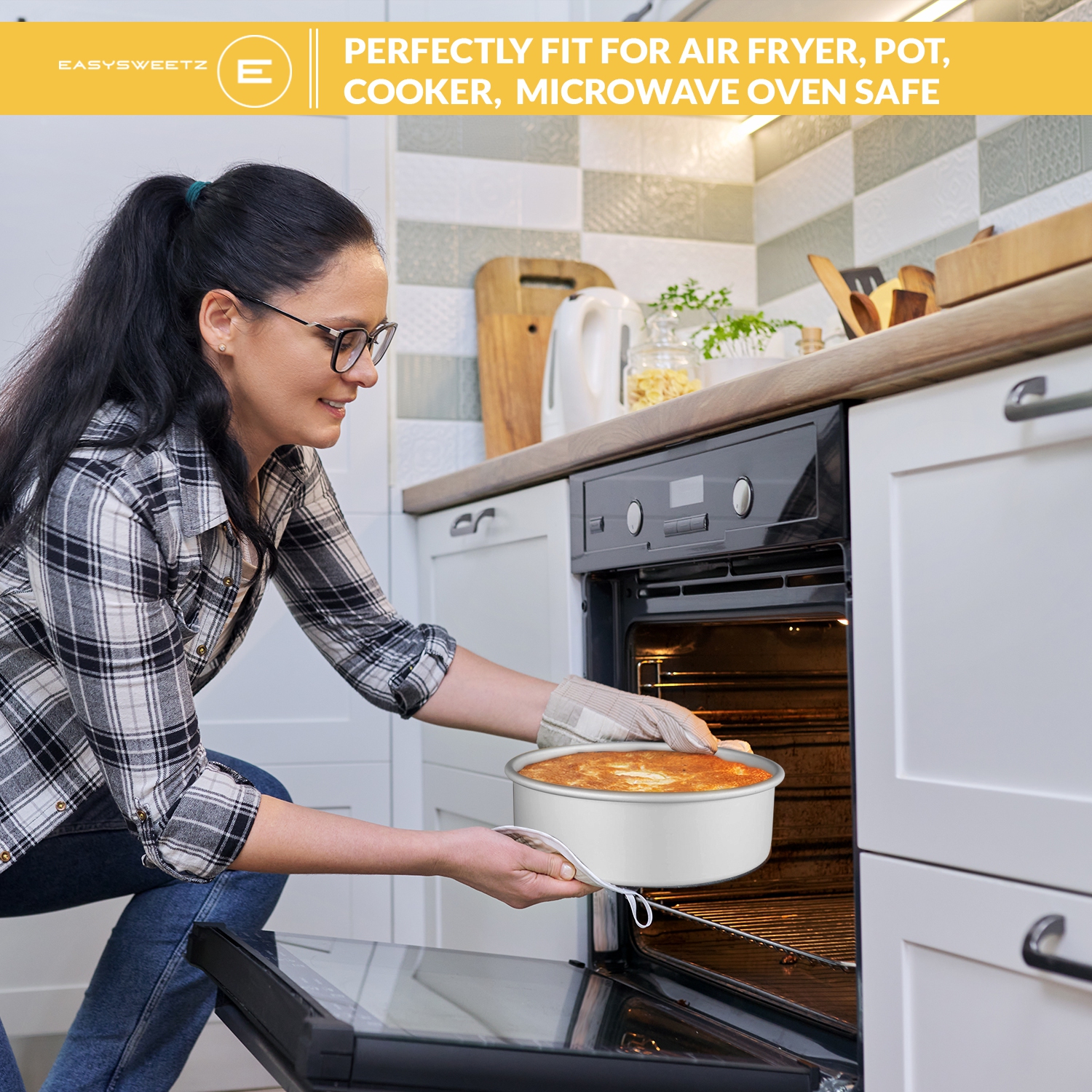 Round Cake Pan 4” Deep – Set Of 5