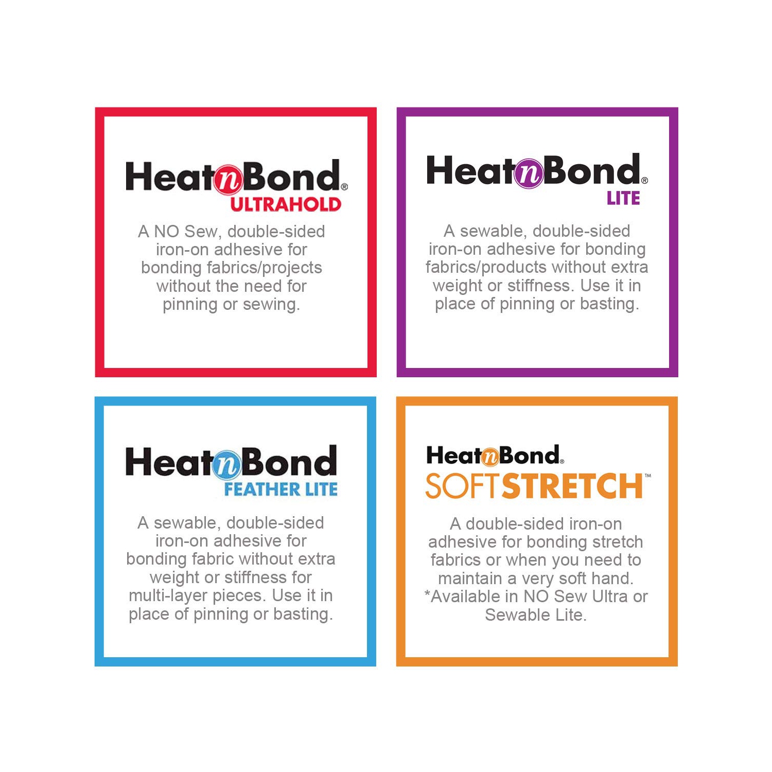 Adhésif thermoBond Lite Iron-On, blanc, 17 x 35 vg