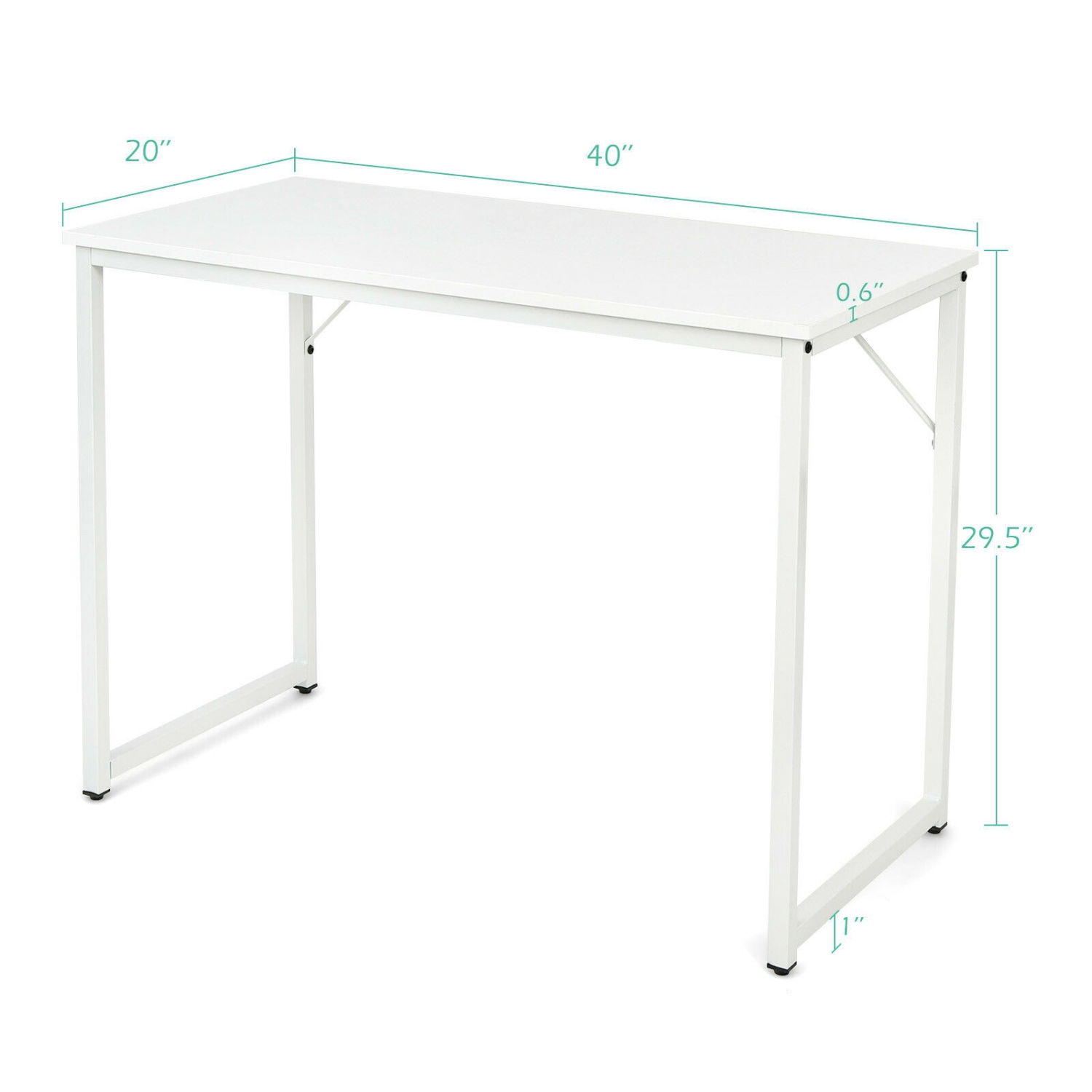 L-Shaped Computer Desk and Writing Workstation for Home Office Corner Setup