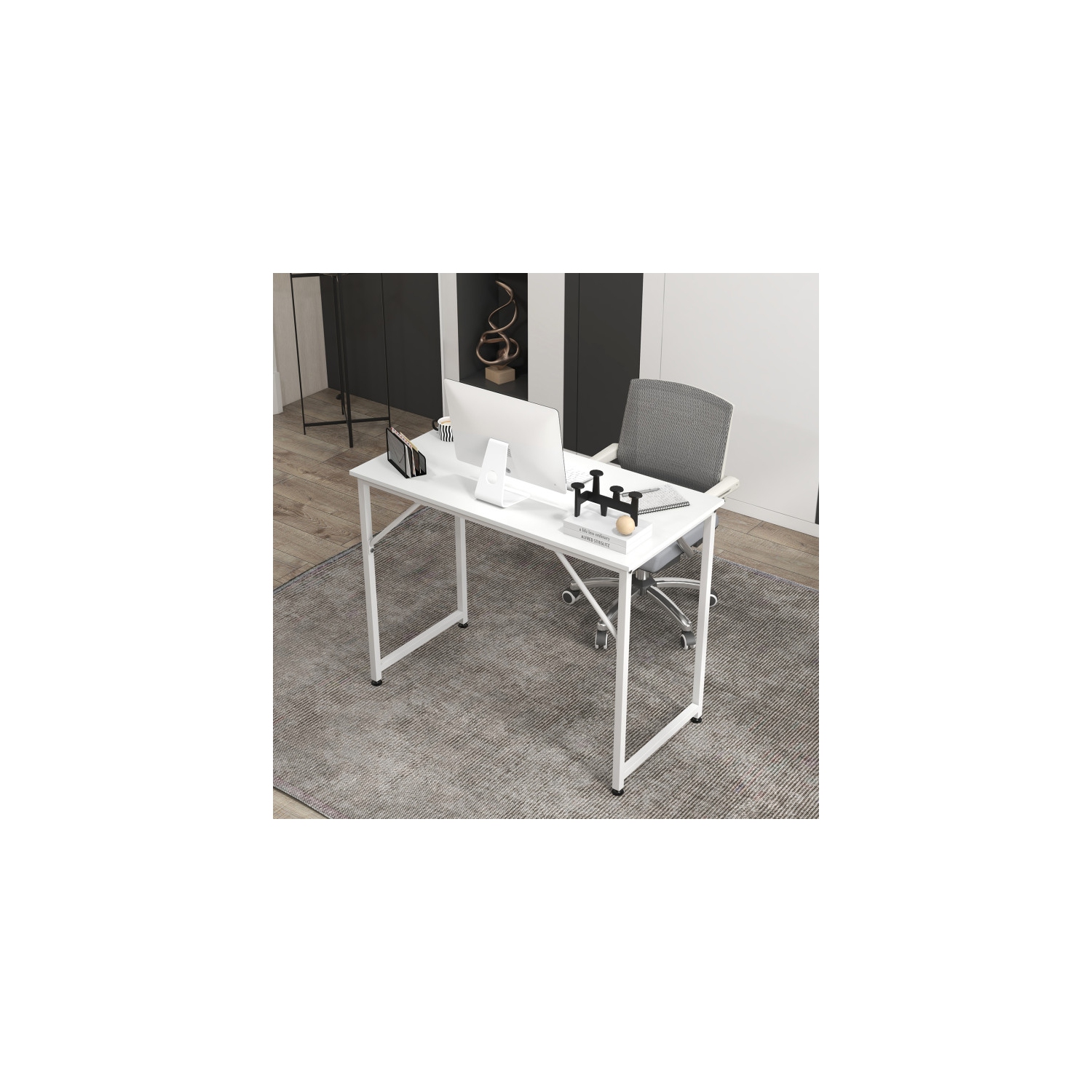 L-Shaped Computer Desk and Writing Workstation for Home Office Corner Setup