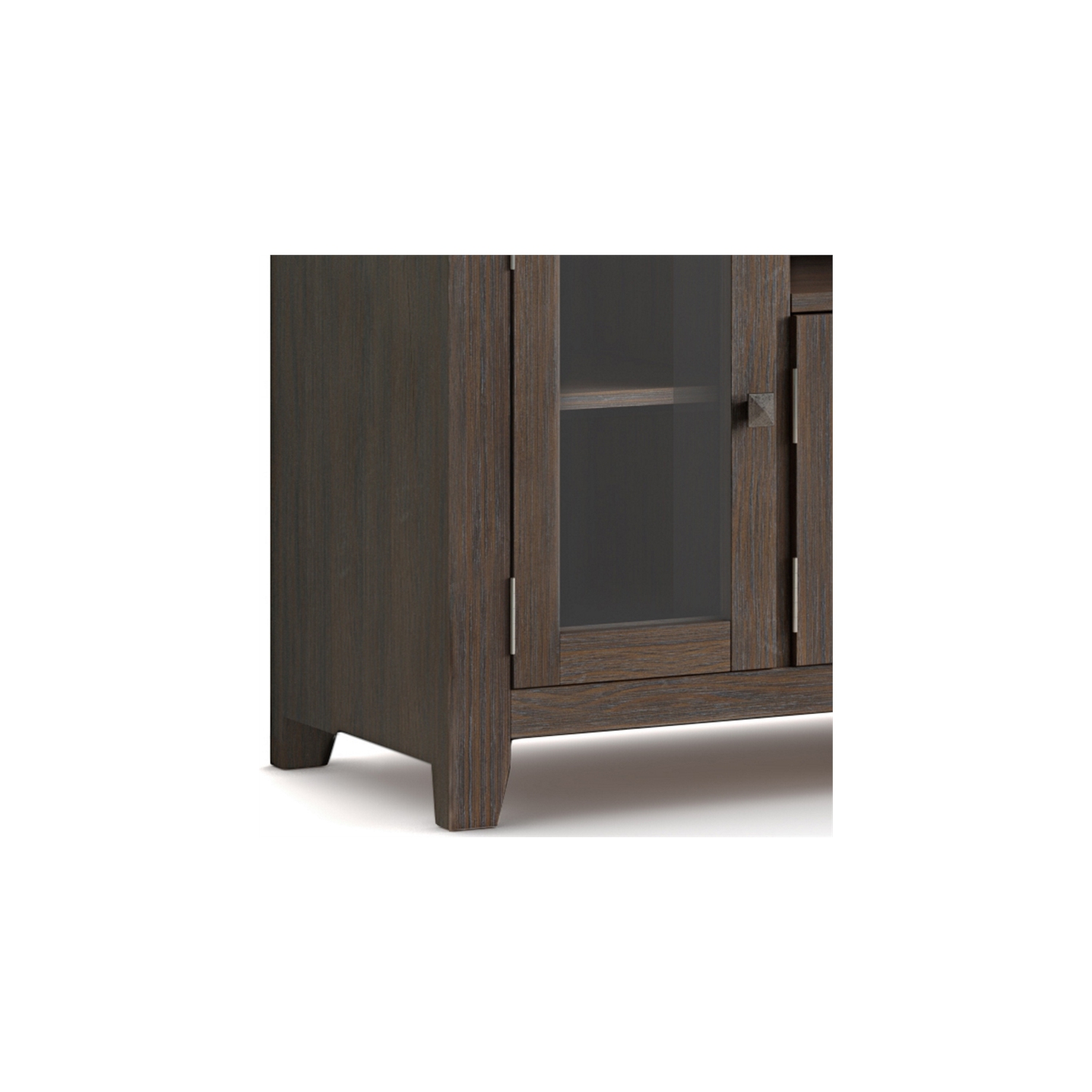 Simpli Home Cosmopolitan 72" Solid Wood TV Media Stand in Farmhouse Brown