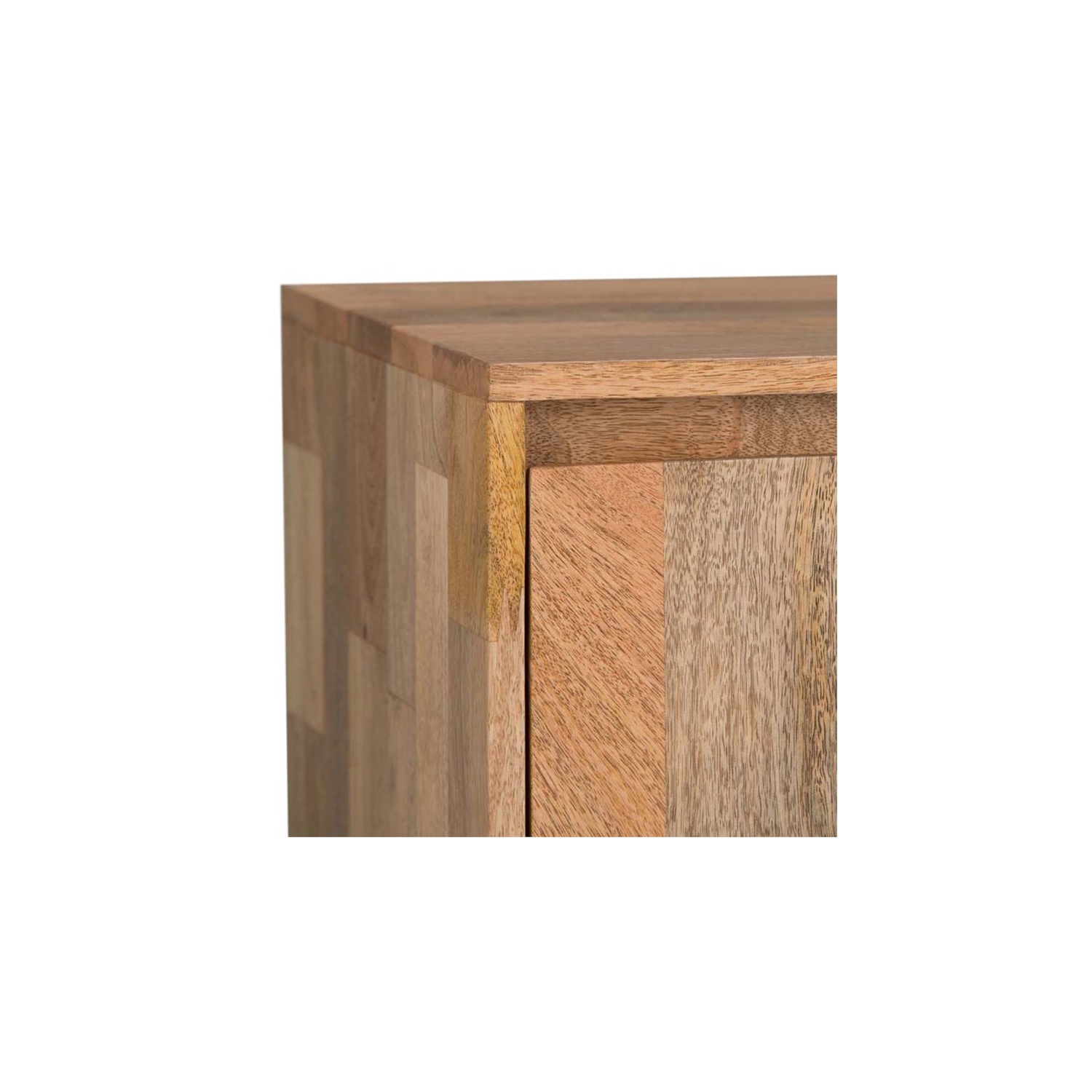 Simpli Home Hunter Mango Wood 60" Industrial TV Media Stand in Natural For TVs up to 65"