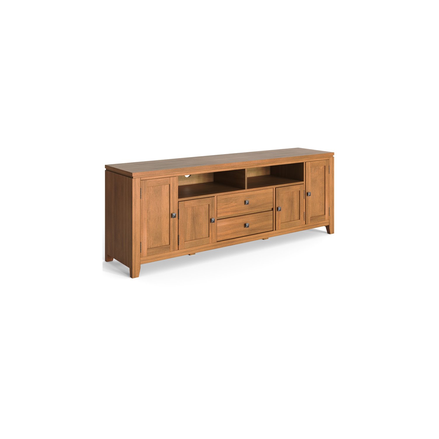Simpli Home Cosmopolitan Solid Wood Extra Wide 72" TV Stand - Light Golden Brown