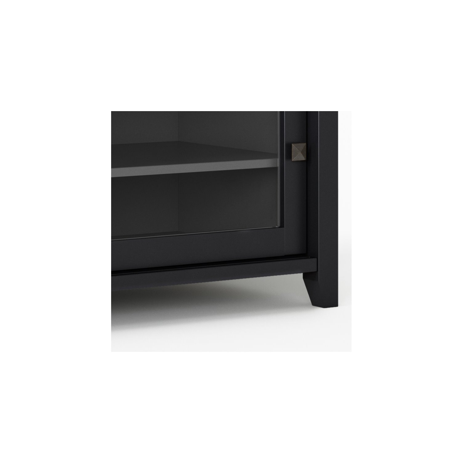 Simpli Home Cosmopolitan 48" Solid Wood TV Media Stand in Black