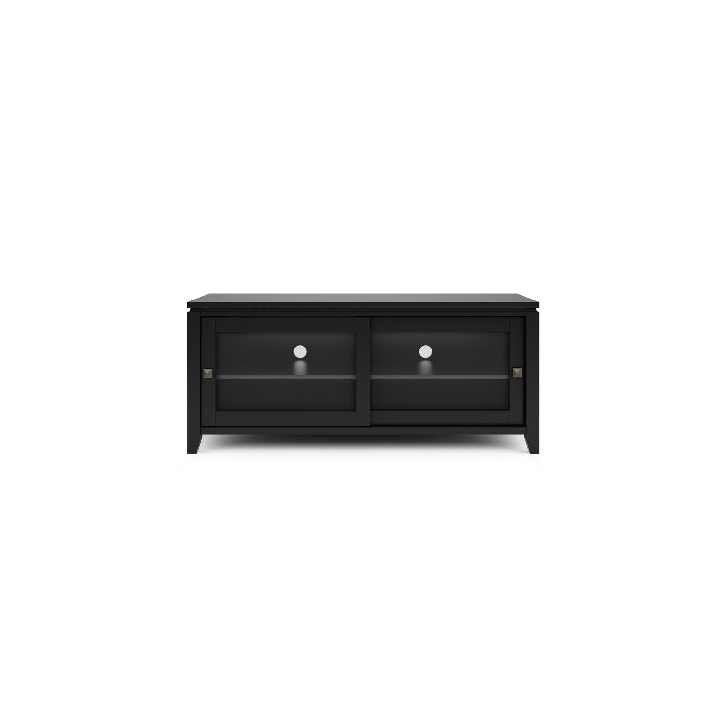 Simpli Home Cosmopolitan 48" Solid Wood TV Media Stand in Black