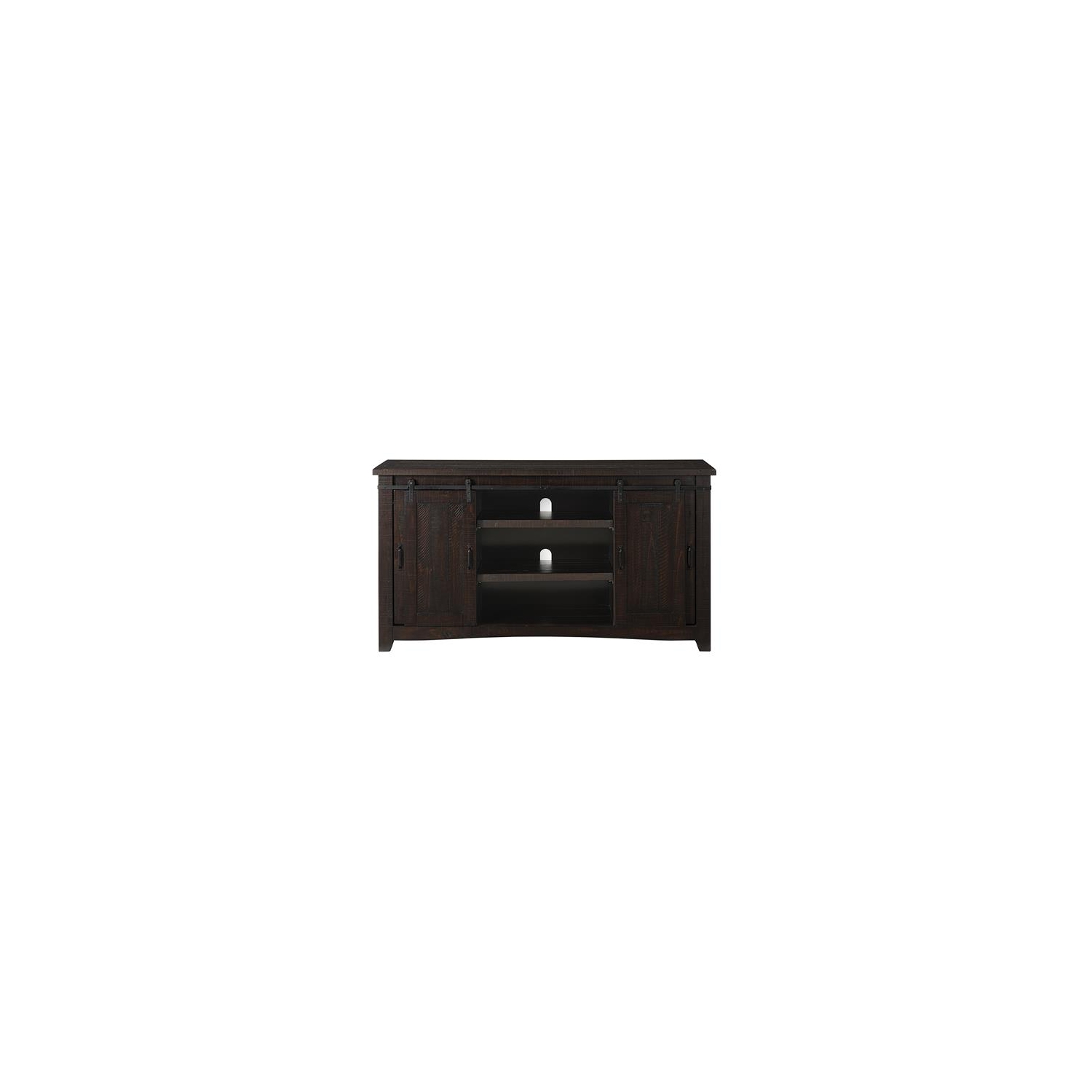 Bowery Hill Farmhouse 65" Solid Wood TV Stand in Espresso Finish