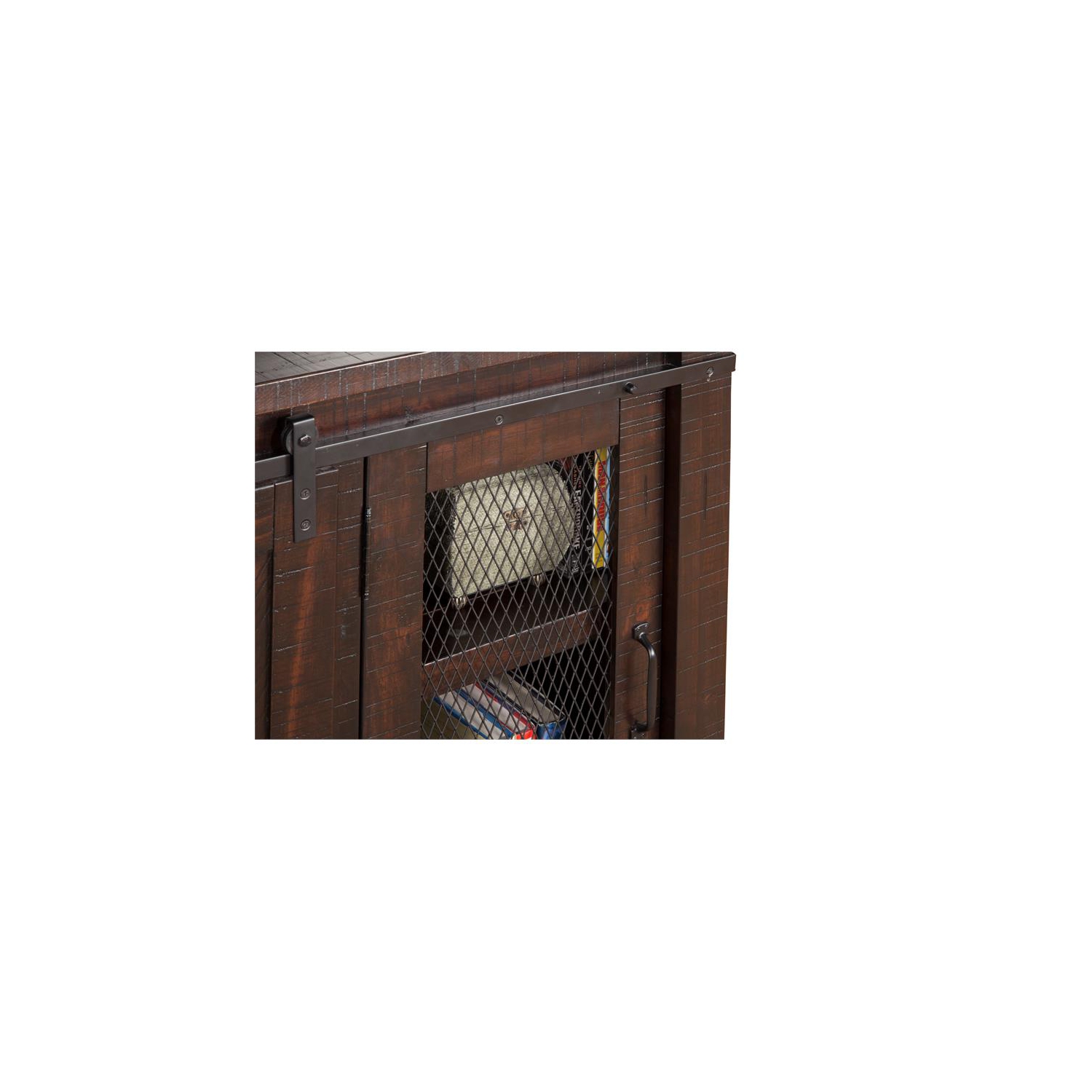 Bowery Hill Farmhouse 65" Solid Wood TV Stand in Espresso Finish