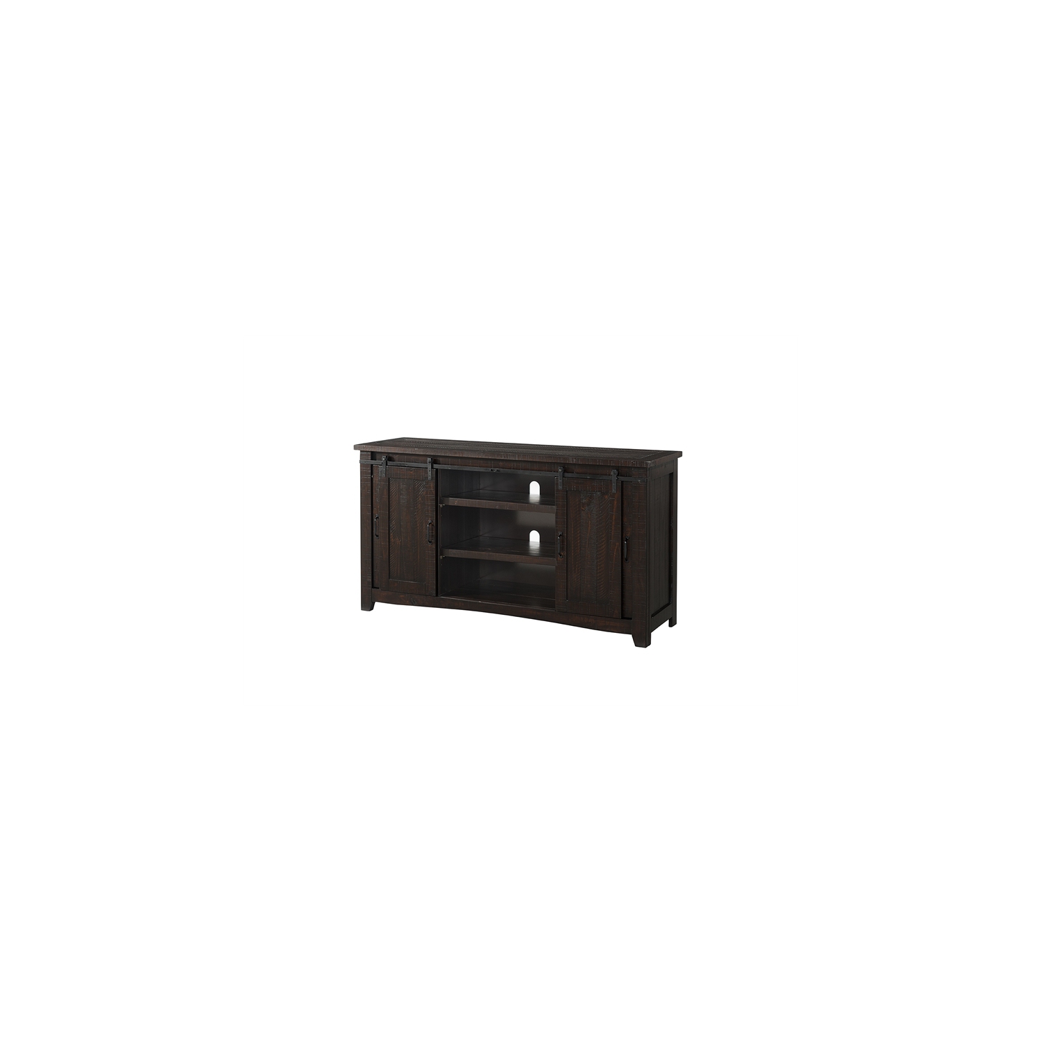 Bowery Hill Farmhouse 65" Solid Wood TV Stand in Espresso Finish