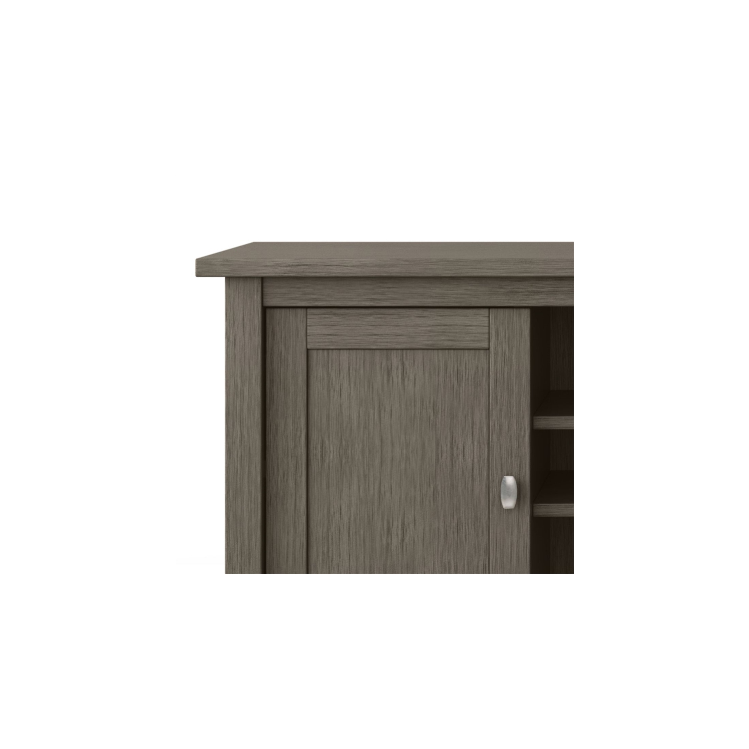Simpli Home Warm Shaker Wood 47" Transitional TV Media Stand in Farmhouse Gray For TVs up to 50"