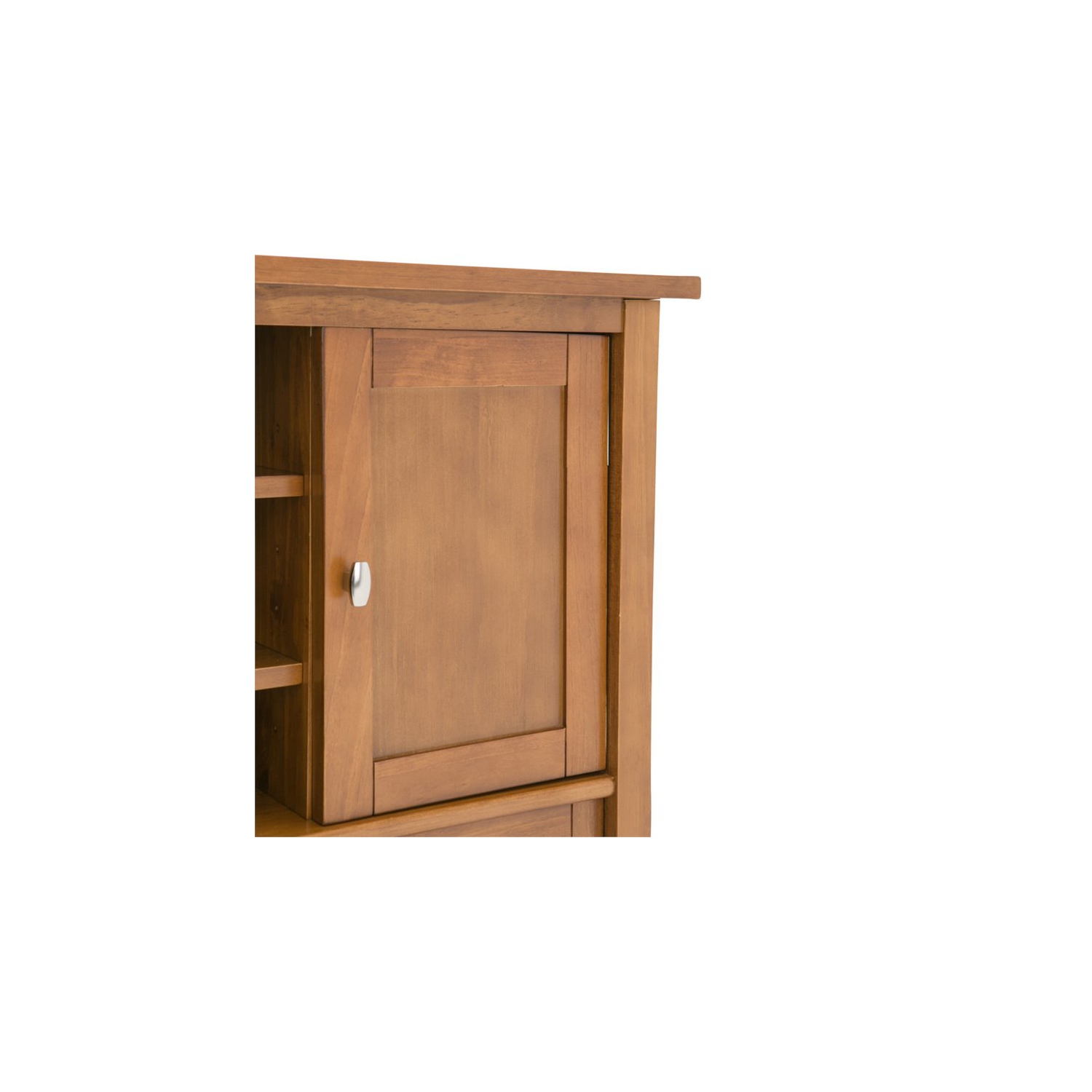 Simpli Home Warm Shaker Wood 47" Transitional TV Media Stand in Light Golden Brown For TVs up to 50"