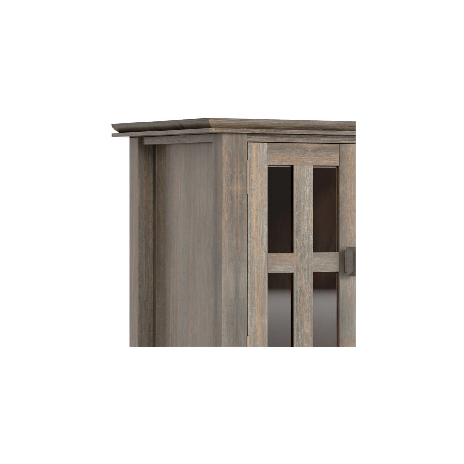 Simpli Home Artisan Wood 72" Transitional TV Media Stand in Gray For TVs up to 80"