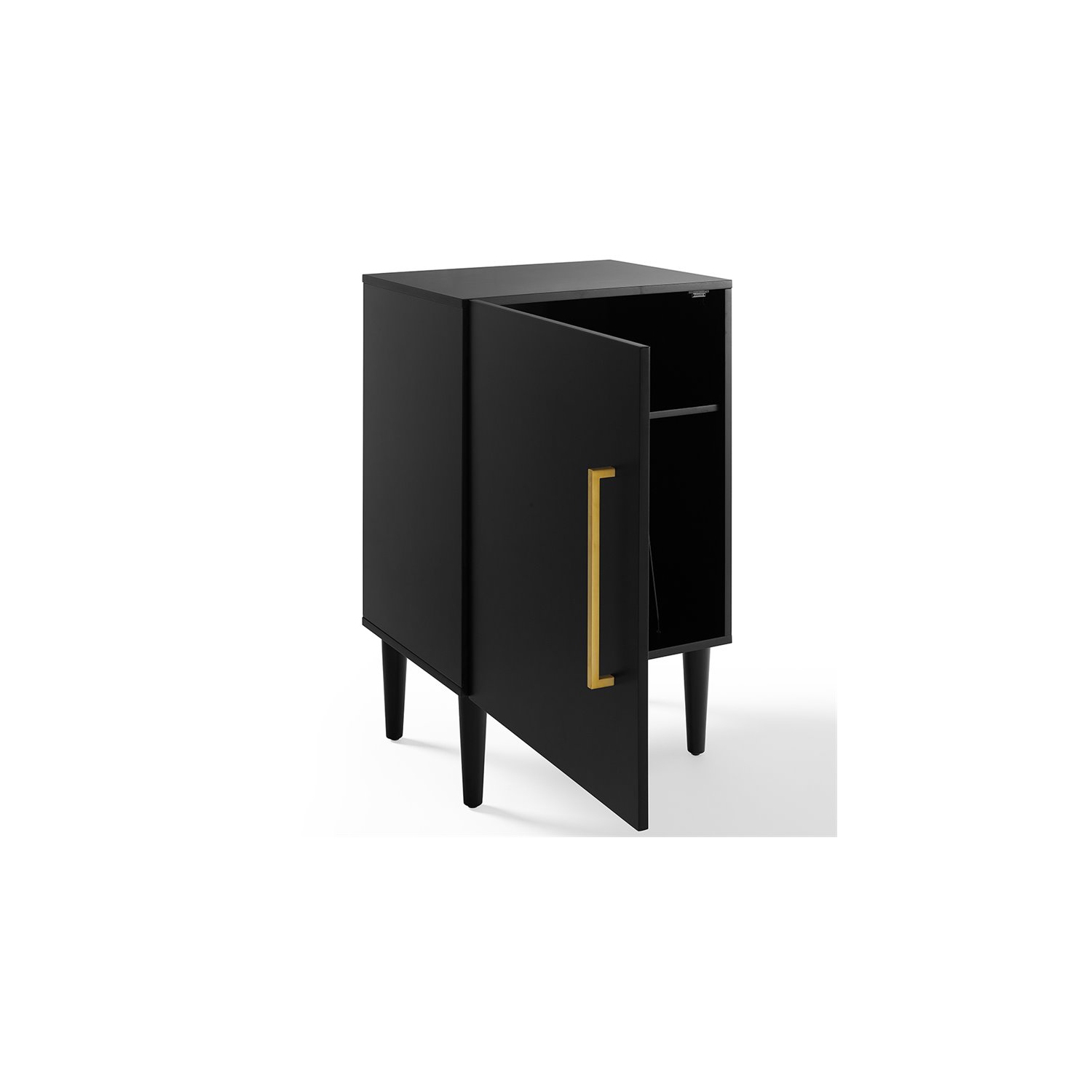 Crosley Everett Record Player Stand in Matte Black
