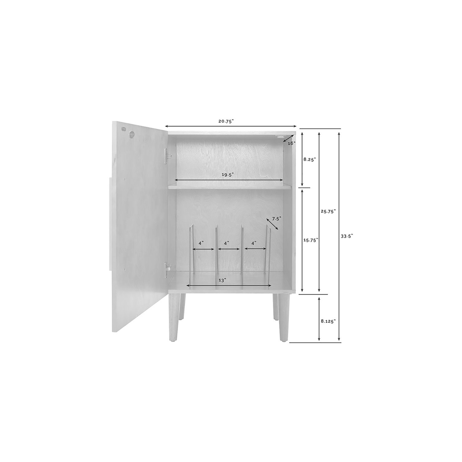 Crosley Everett Record Player Stand in Acorn