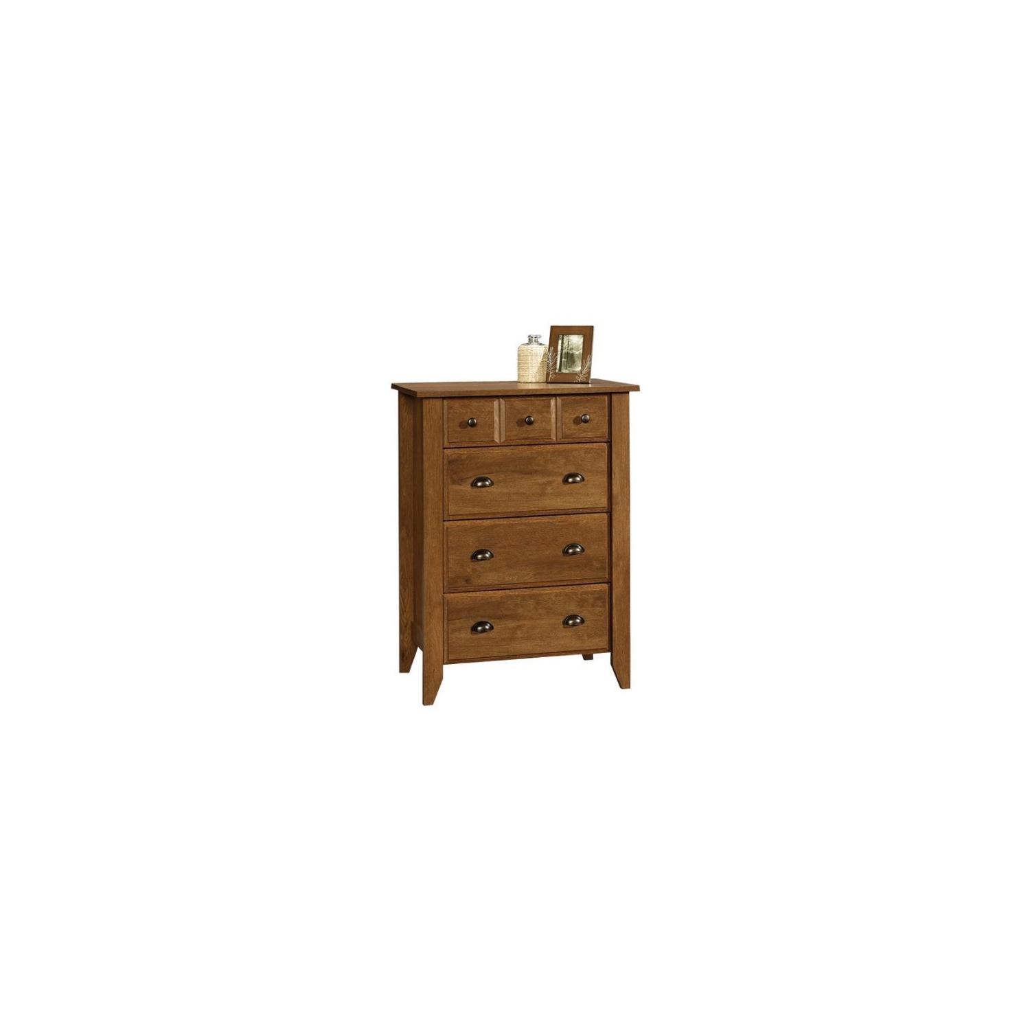 Sauder Shoal Creek 4 Drawer Chest in Oiled Oak