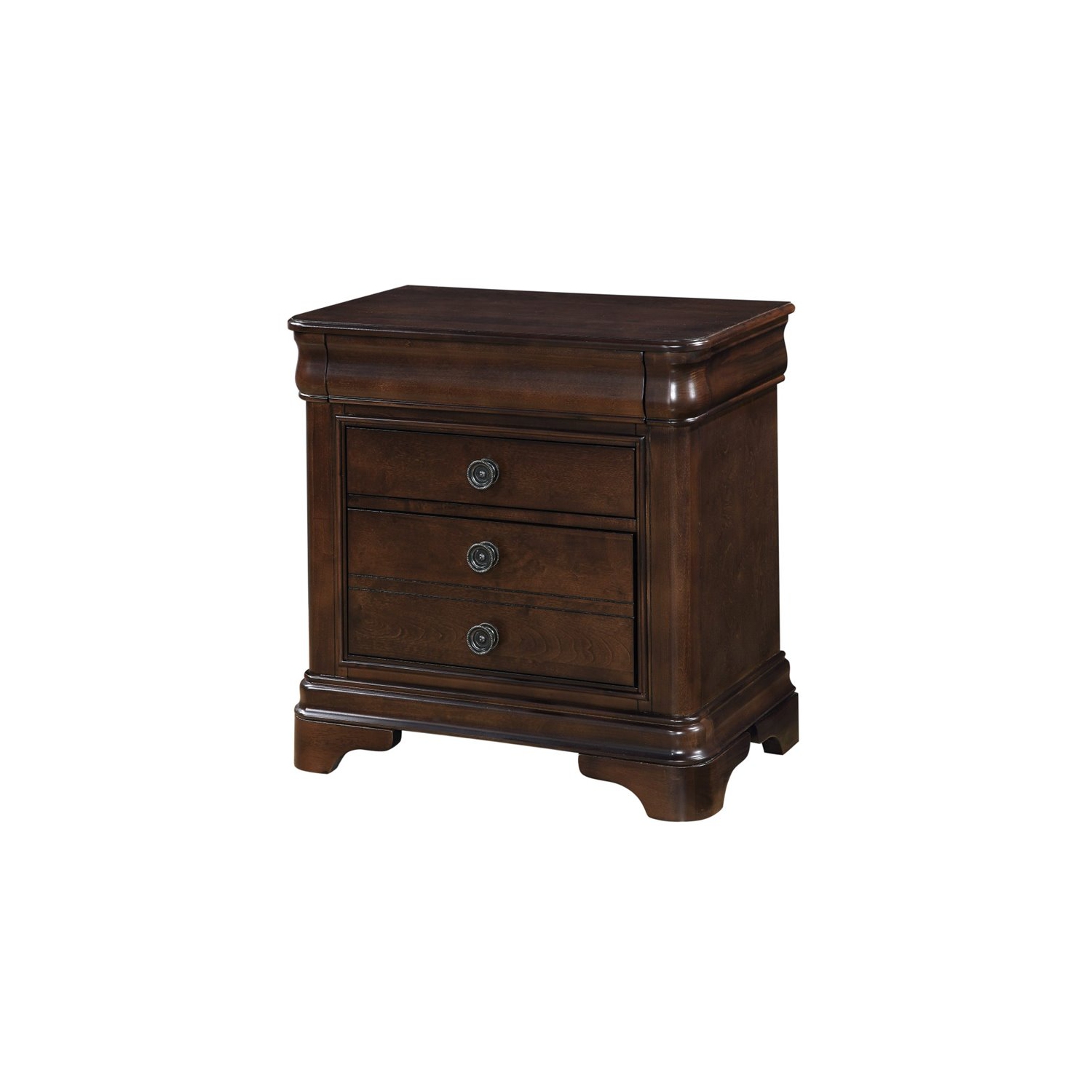 Table de chevet à 3 tiroirs Conley de Picket House Furnishings, cerisier