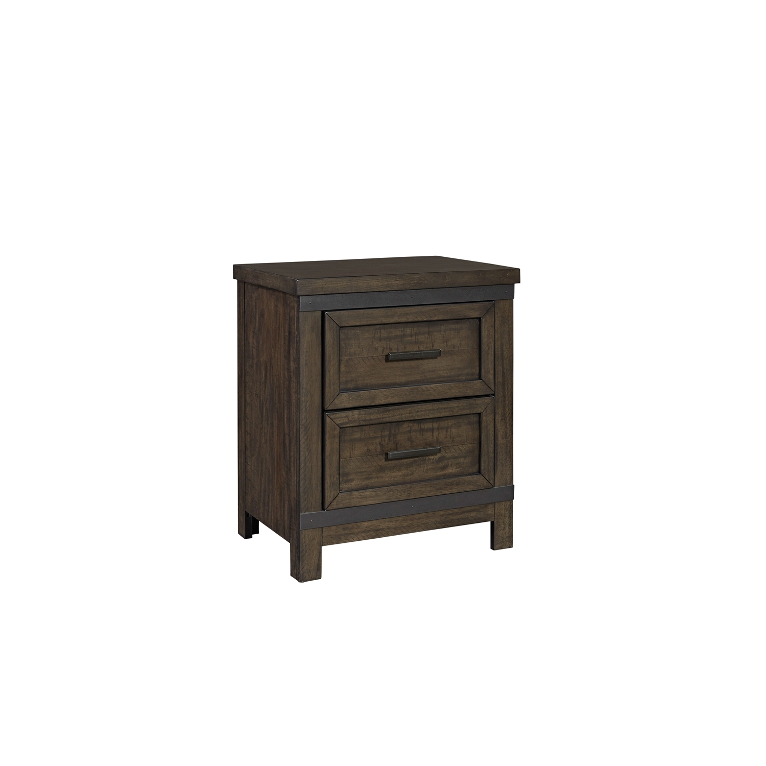 Thornwood Hills Dark Gray 2 Drawer Night Stand