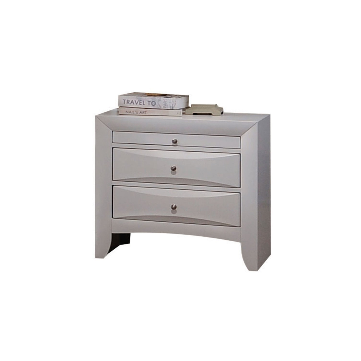 ACME Ireland 2 Drawer Nightstand in White