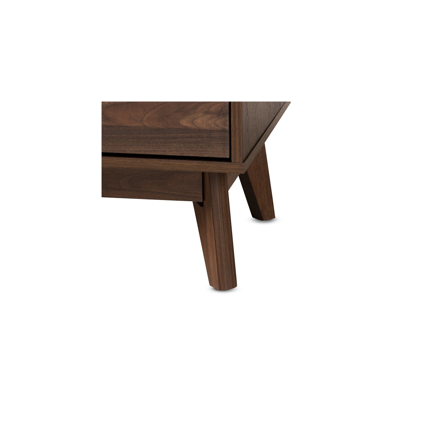 Baxton Studio Lena Mid-Century 6-Drawer Wood Dresser in Walnut and Brown