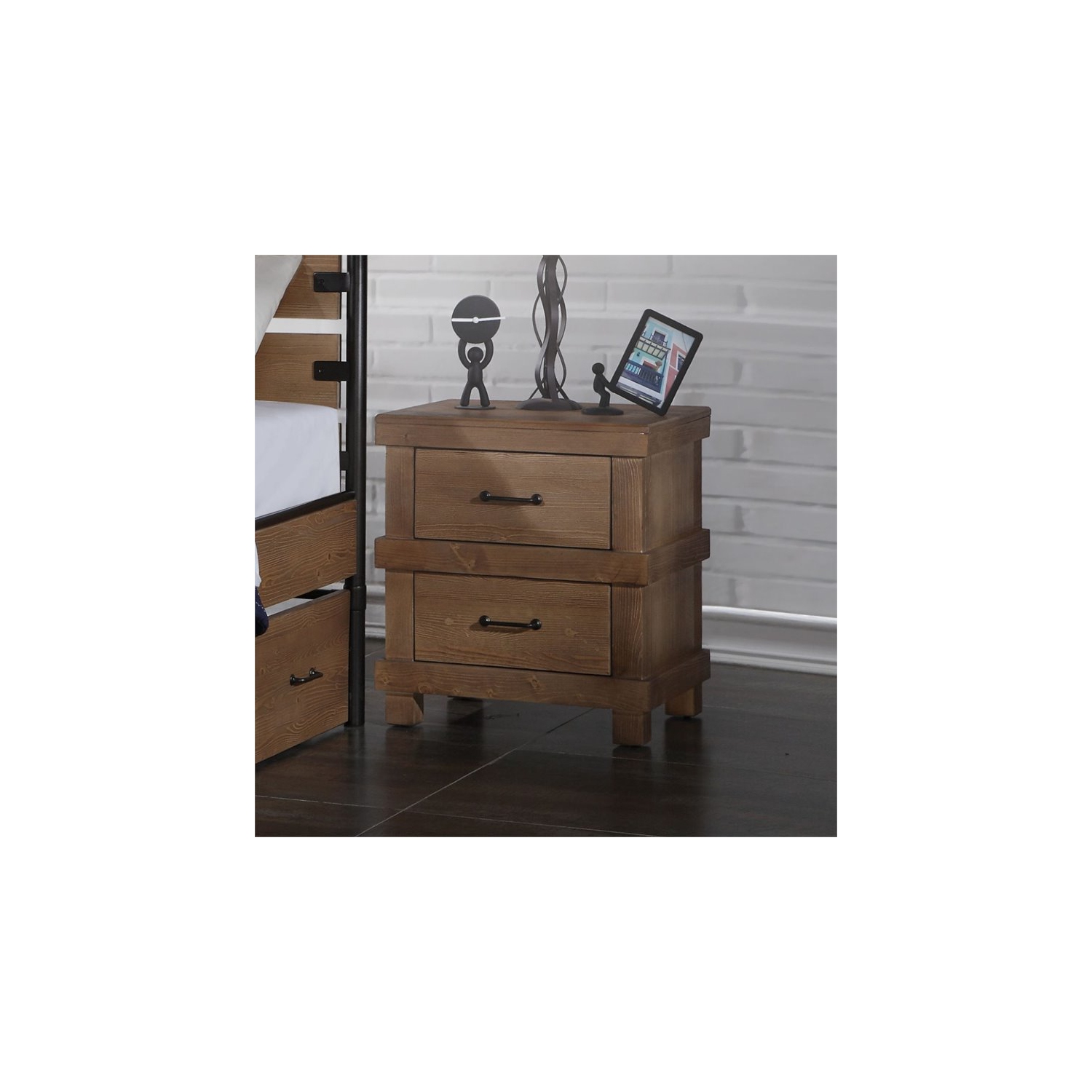 ACME Furniture Adams Nightstand in Antique Oak