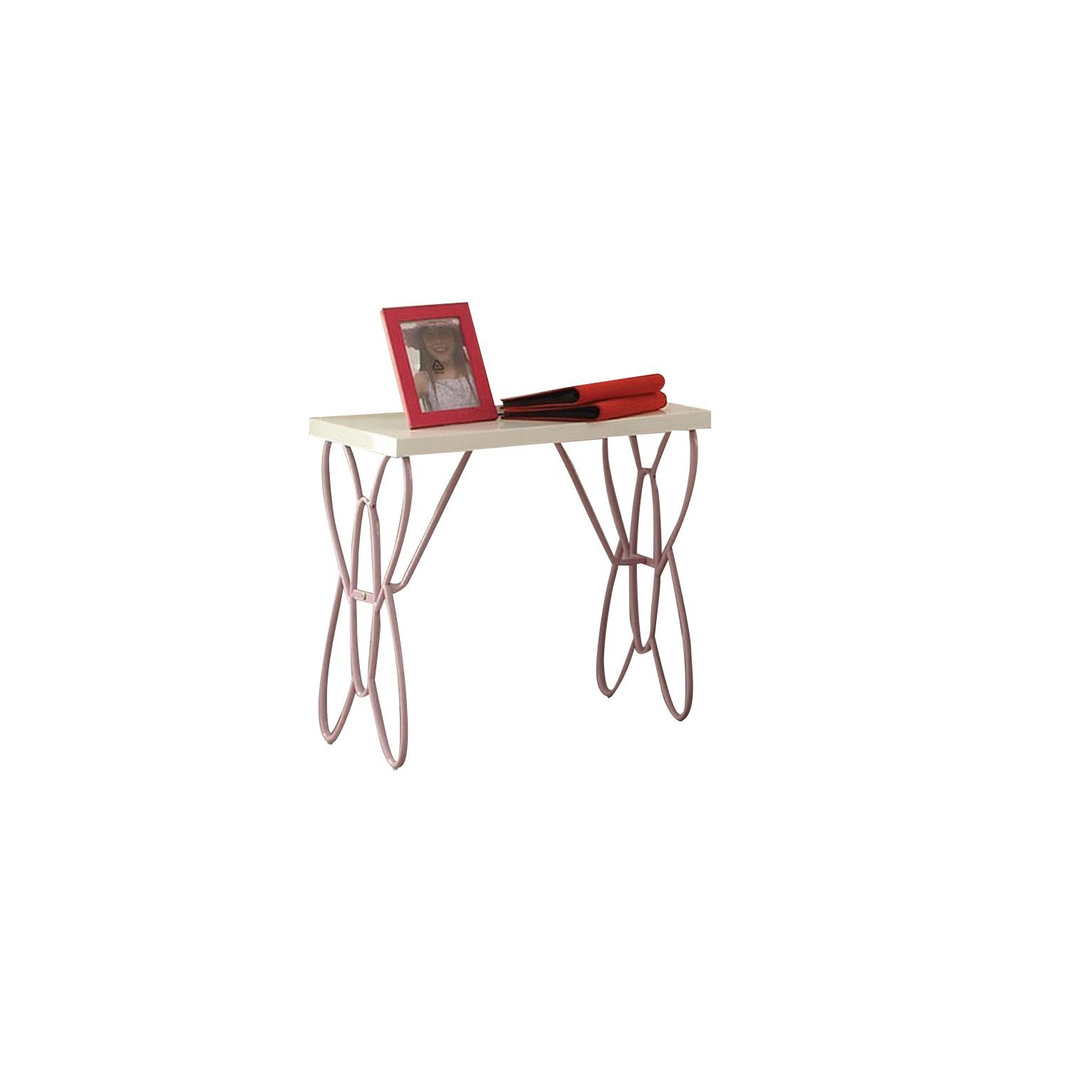 ACME Furniture Priya II Nightstand in White and Light PUrple