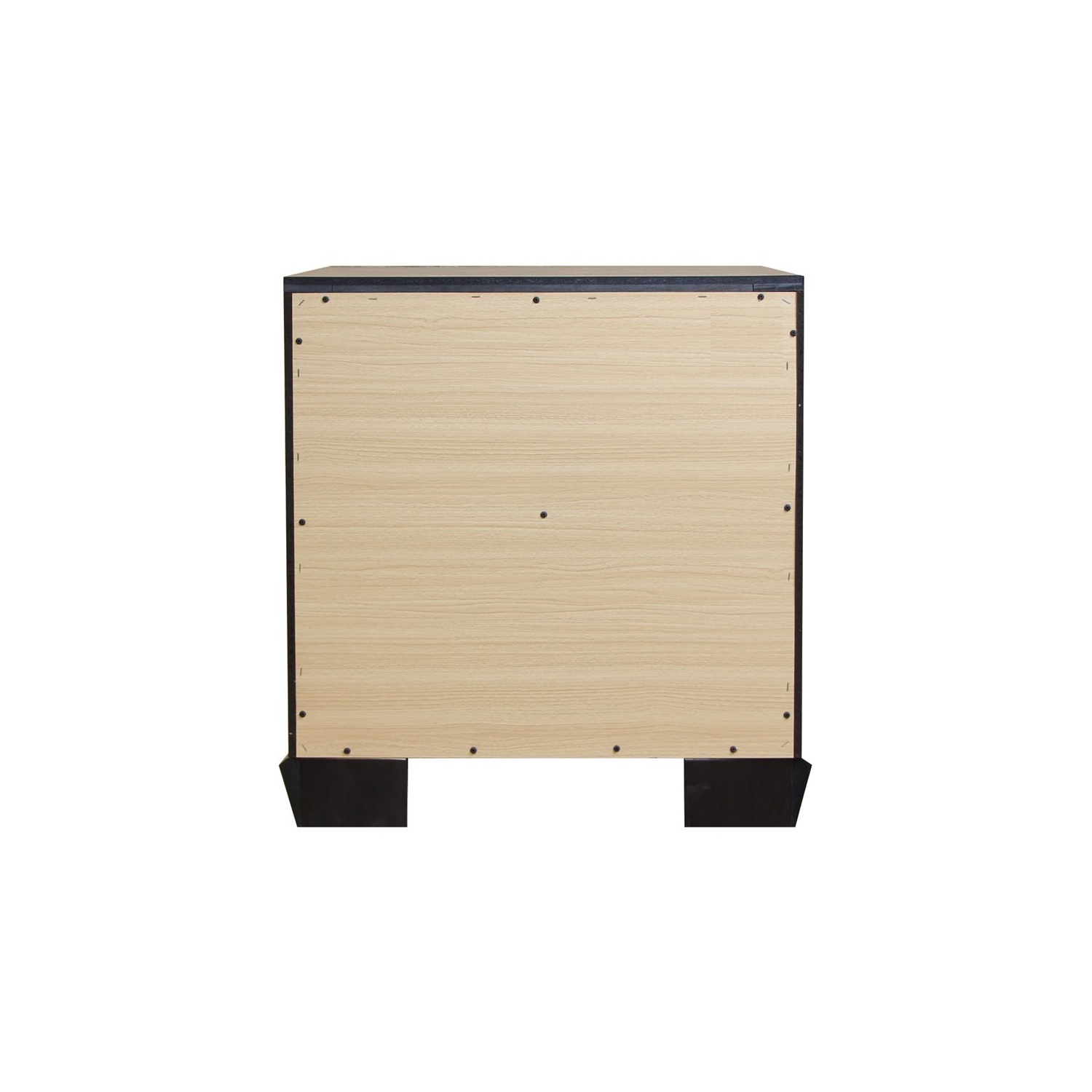 ACME Lyndon Square 2 Drawers Nightstand in Weathered Gray Grain