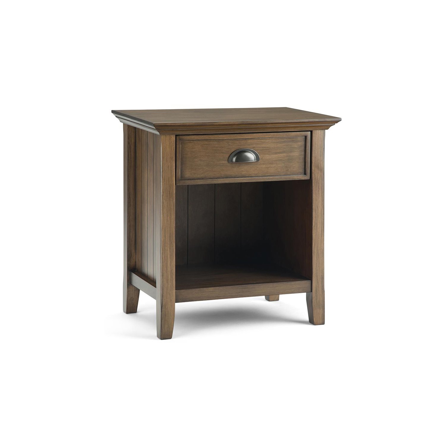 Simpli Home Acadian Wood 24" Transitional Bedside Nightstand Table in Rustic Natural Brown
