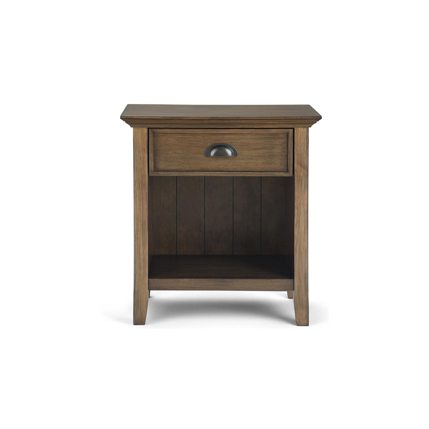 Simpli Home Acadian Wood 24" Transitional Bedside Nightstand Table in Rustic Natural Brown