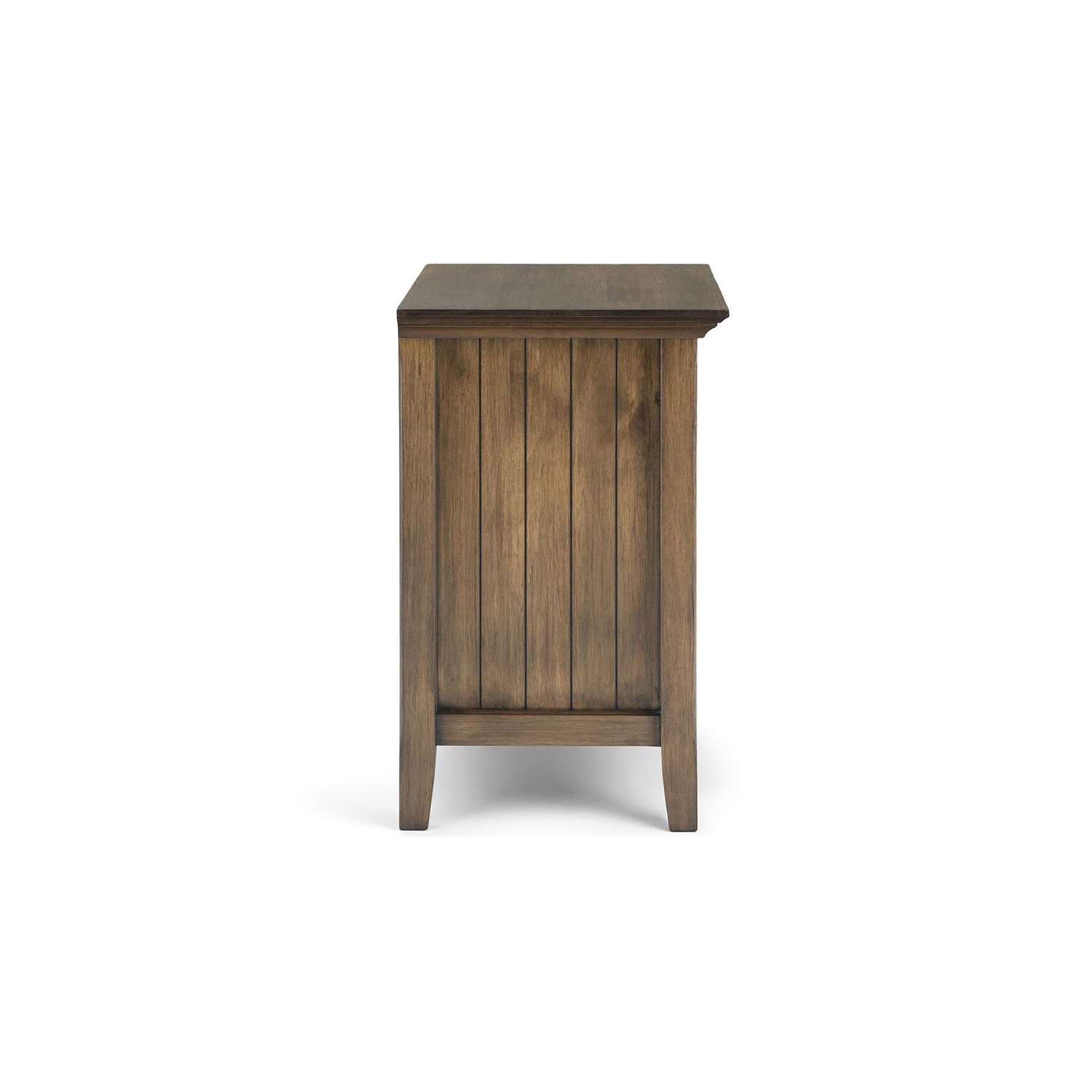 Simpli Home Acadian Wood 24" Transitional Bedside Nightstand Table in Rustic Natural Brown
