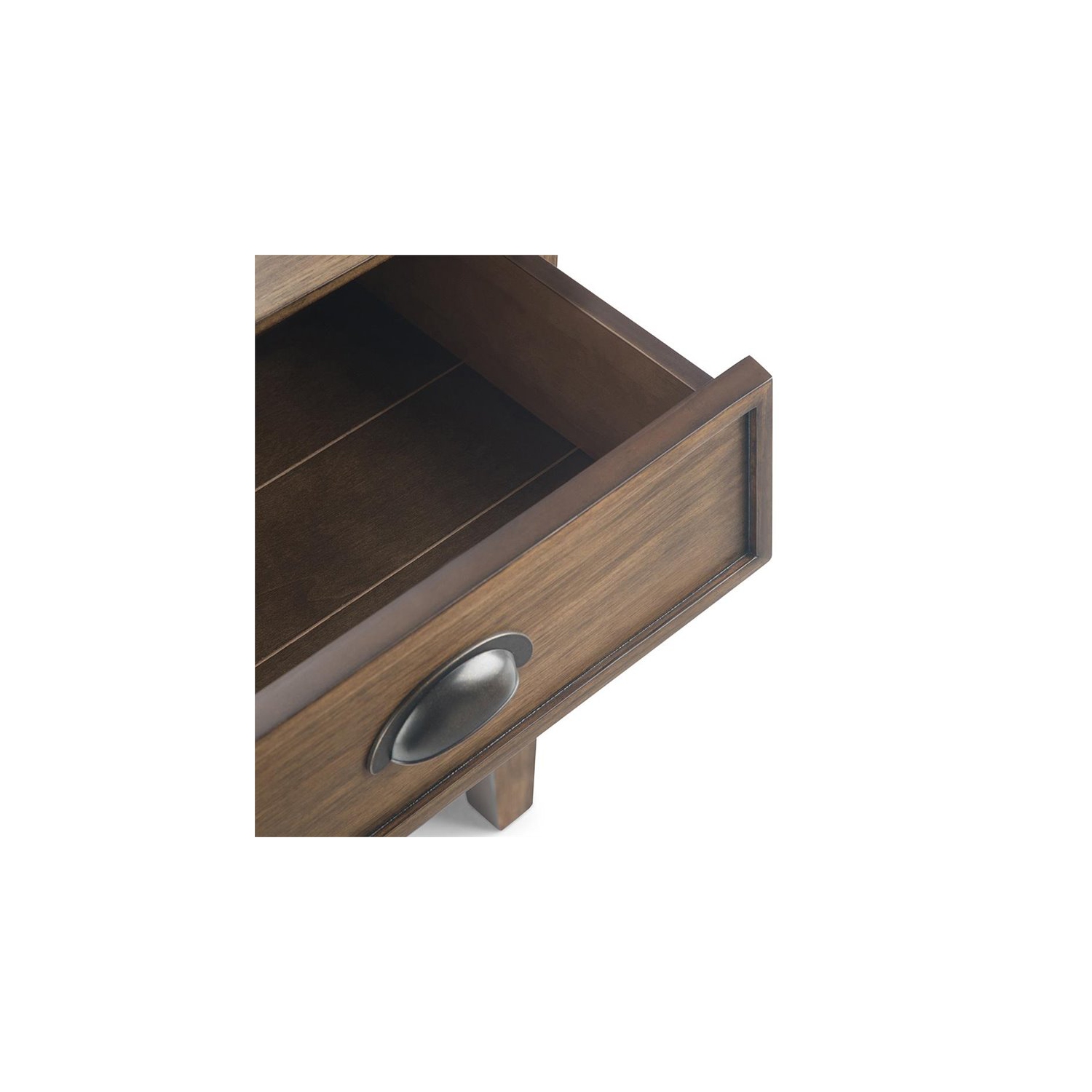 Simpli Home Acadian Wood 24" Transitional Bedside Nightstand Table in Rustic Natural Brown