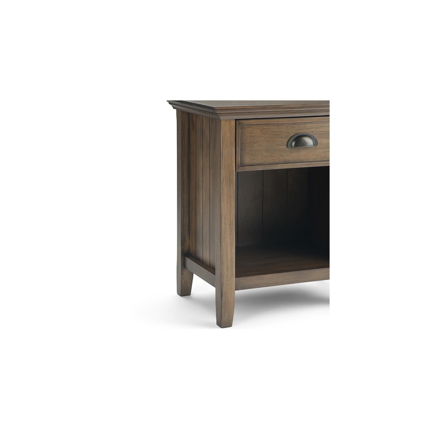 Simpli Home Acadian Wood 24" Transitional Bedside Nightstand Table in Rustic Natural Brown
