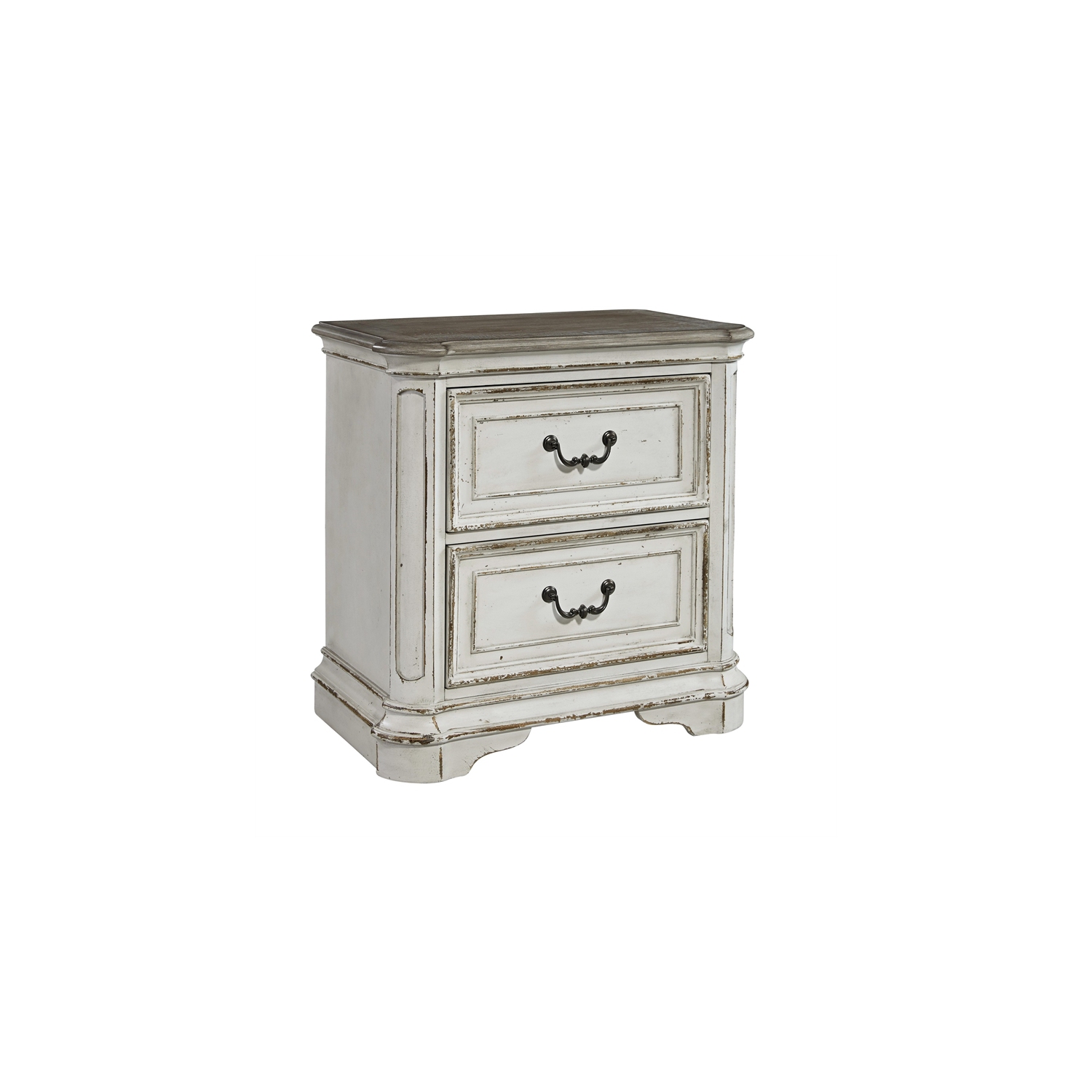Magnolia Manor White 2 Drawer Night Stand