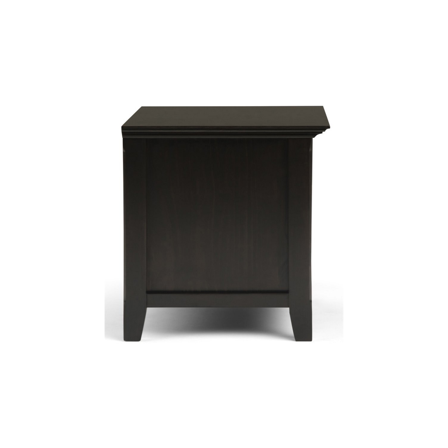 Simpli Home Amherst Wood 24" Transitional Bedside Nightstand Table in Hickory Brown