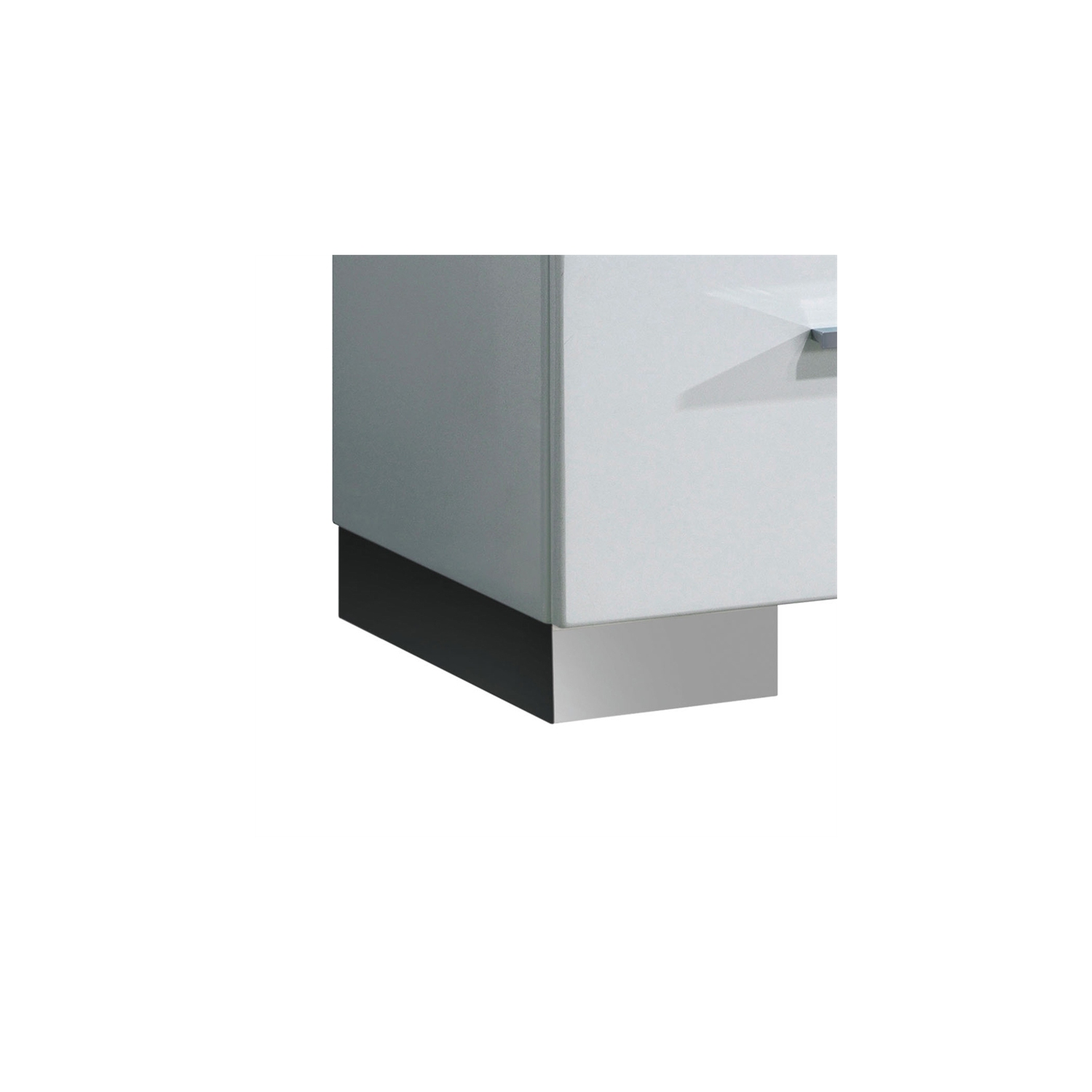 Furniture of America Rayland Solid Wood 2-Drawer Nightstand in Glossy White