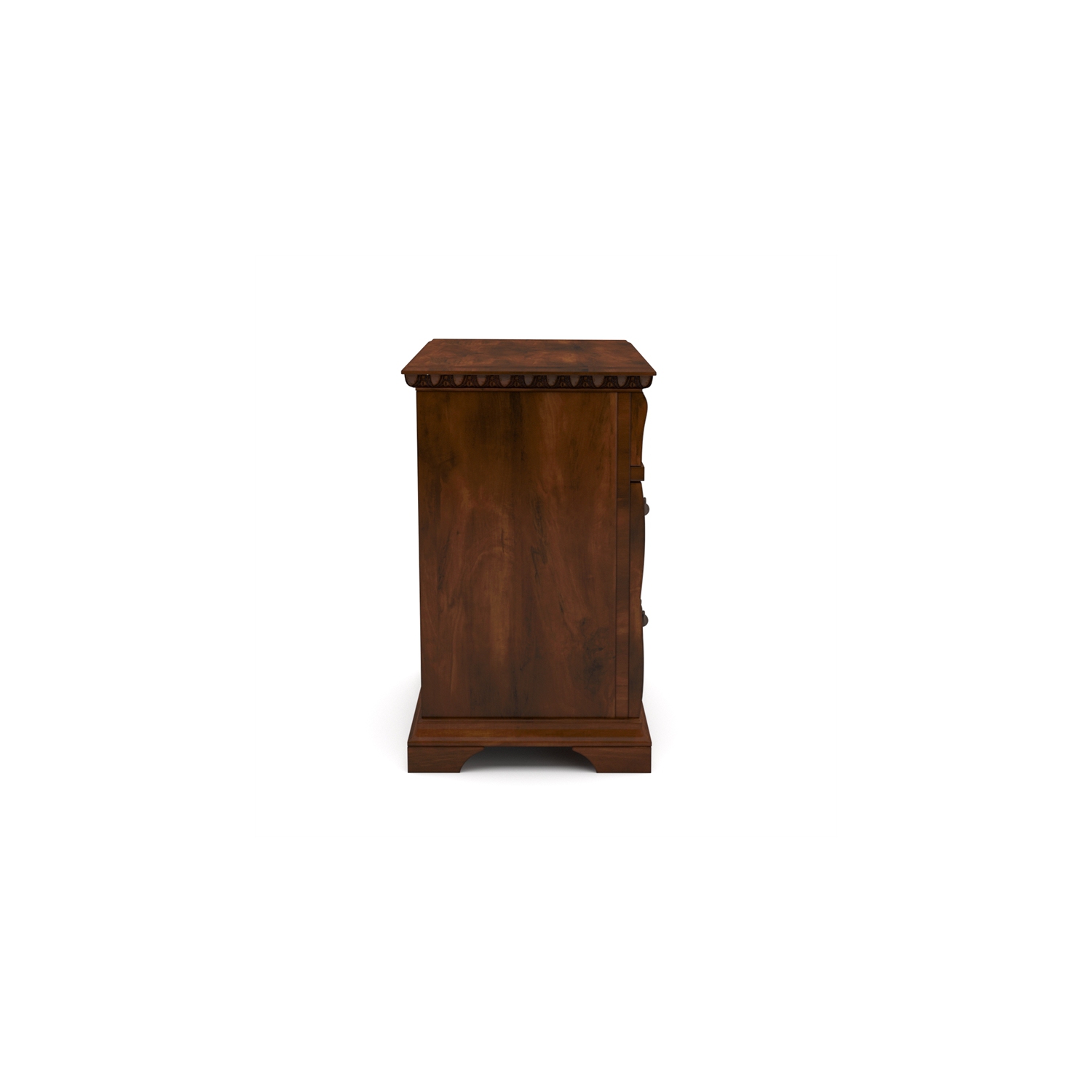 Furniture of America Oulette Transitional Wood 3-Drawer Nightstand in Cherry