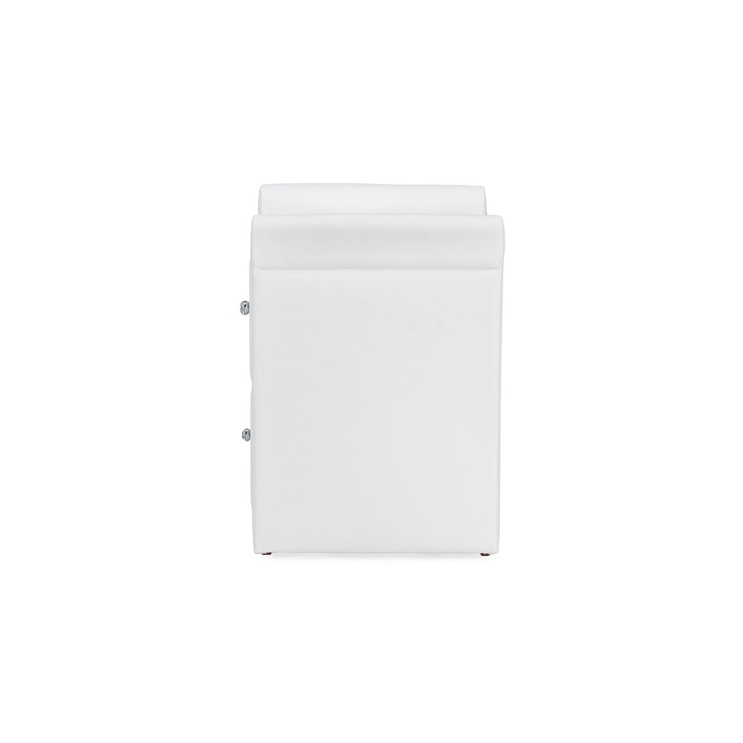 Baxton Studio Victoria 2 Drawer Faux Leather Nightstand in Matte White